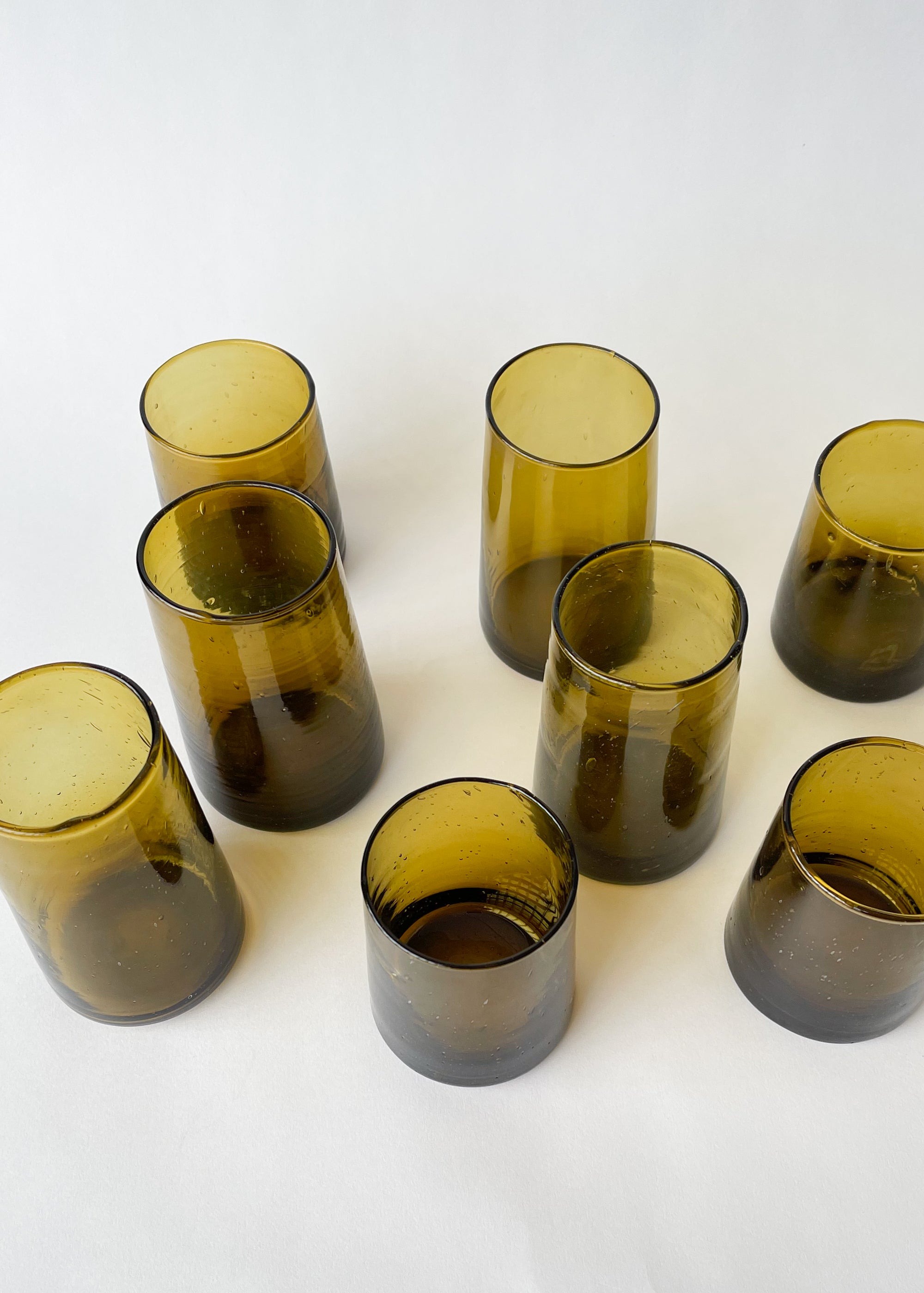 Moroccan Handblown Bronze Tumblers
