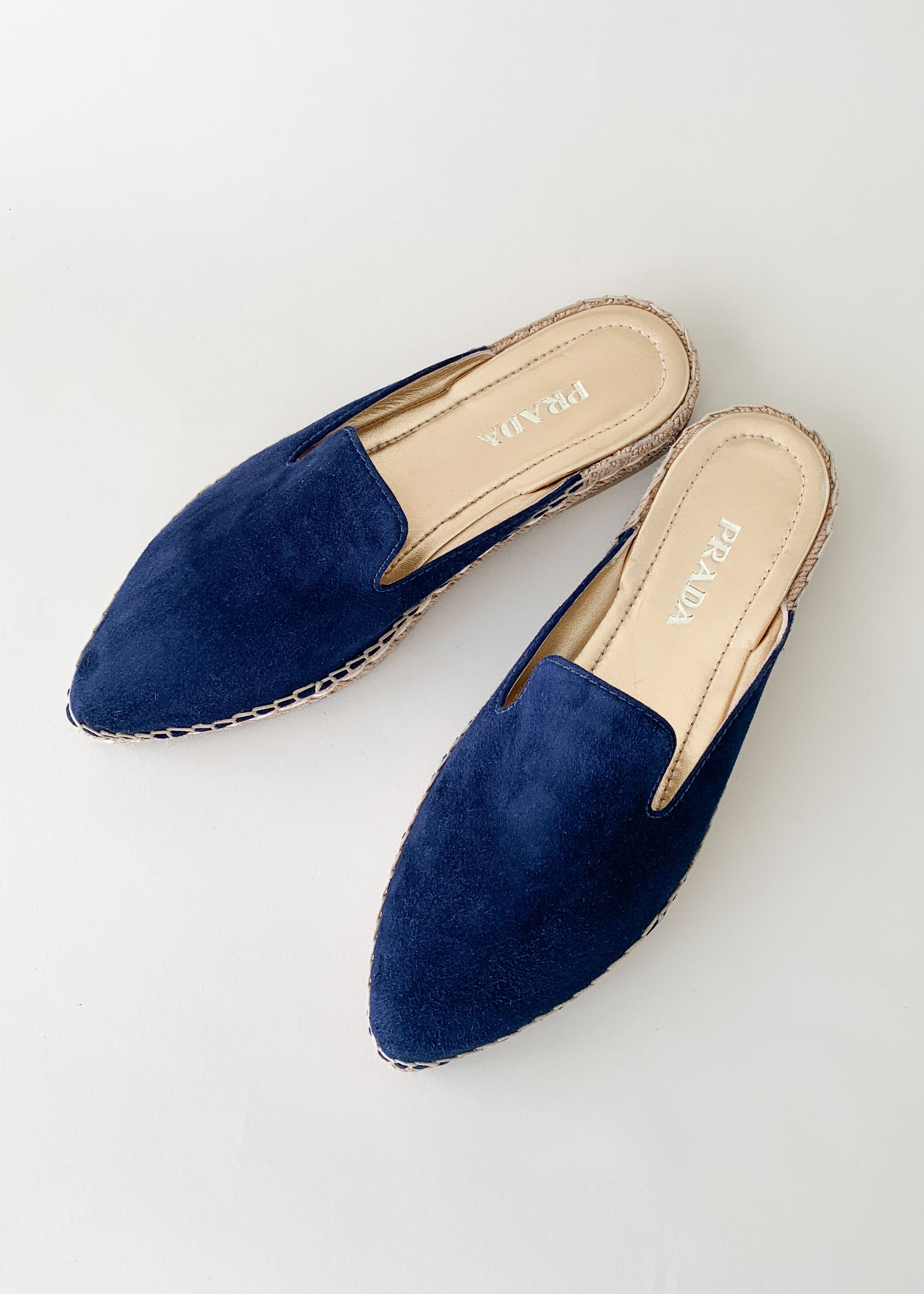 Prada Suede Espradille Slides