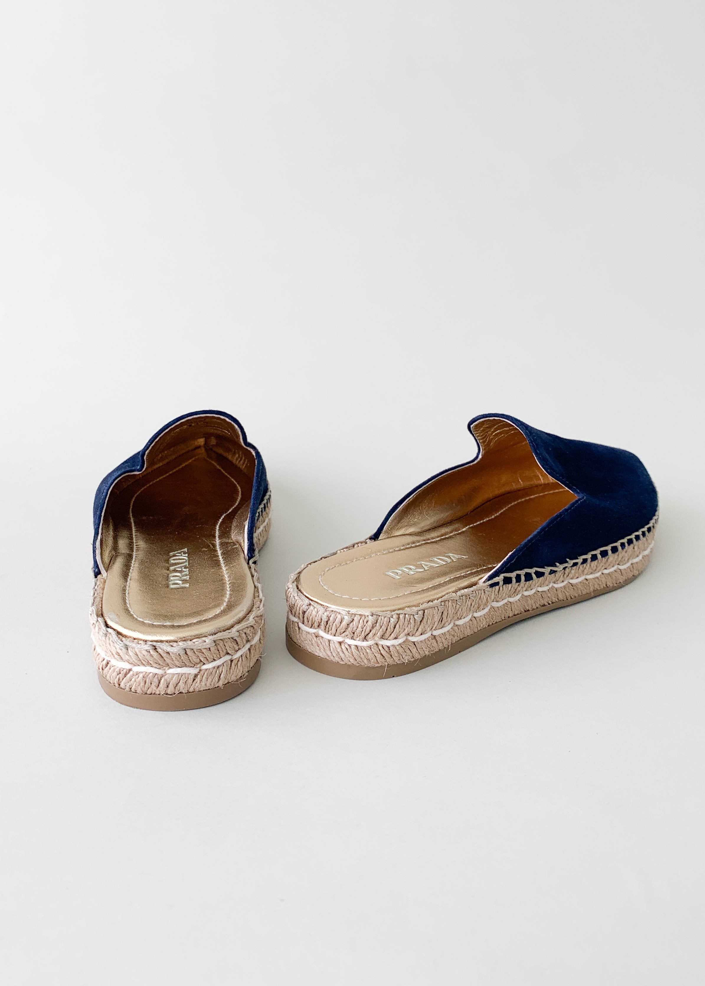 Prada Suede Espradille Slides