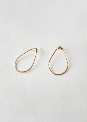 S. Tector Gold Teardrop Earrings