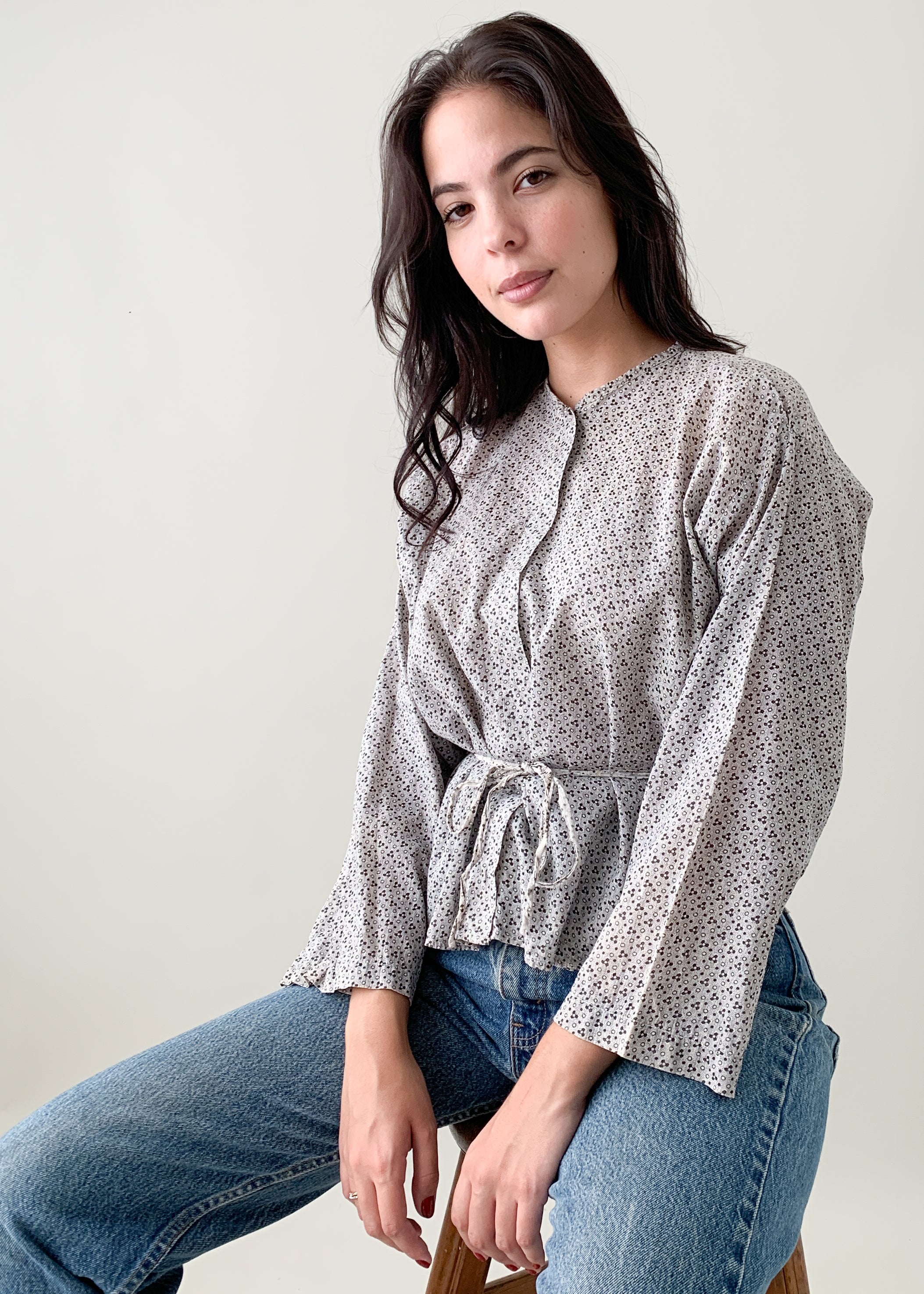 Antique Calico Cotton Work Shirt