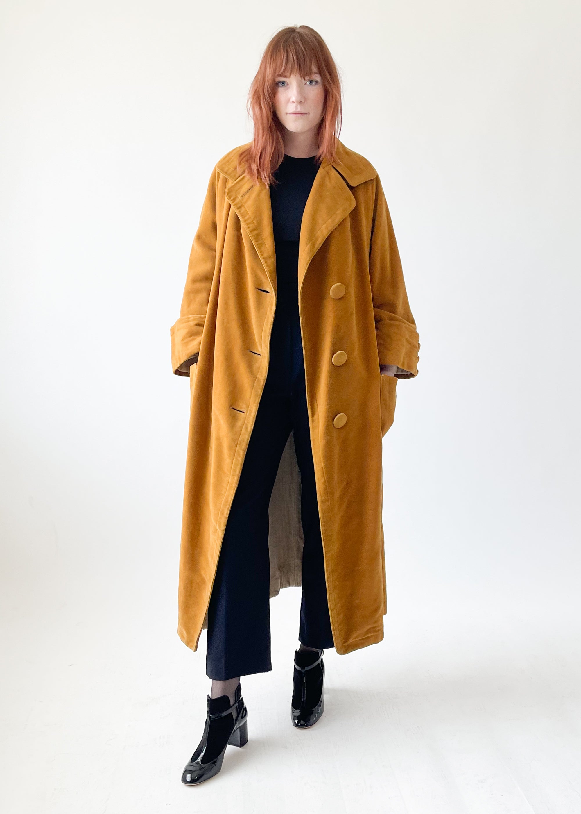 Vintage 1910s Velvet Duster Coat