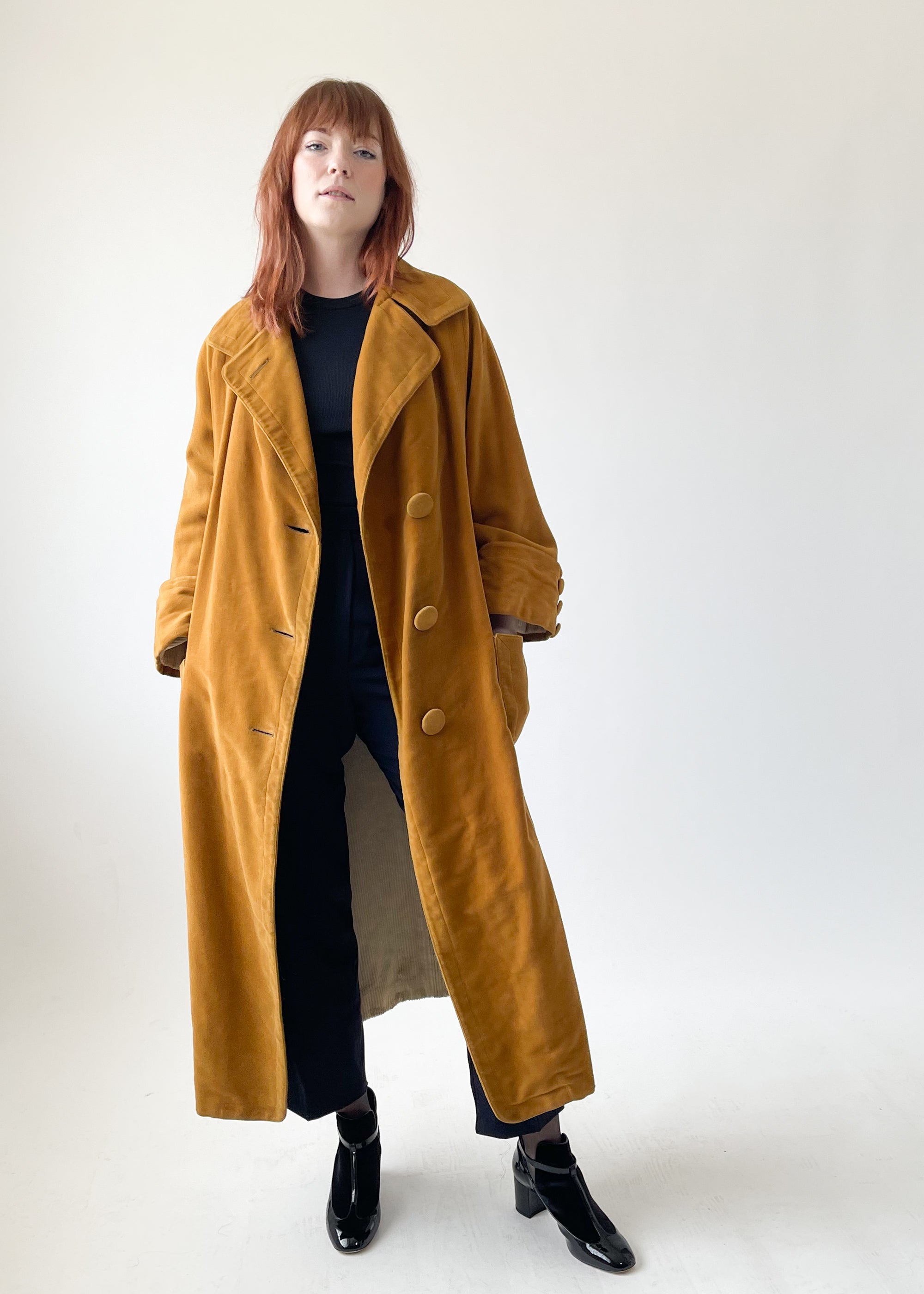 Vintage 1910s Velvet Duster Coat