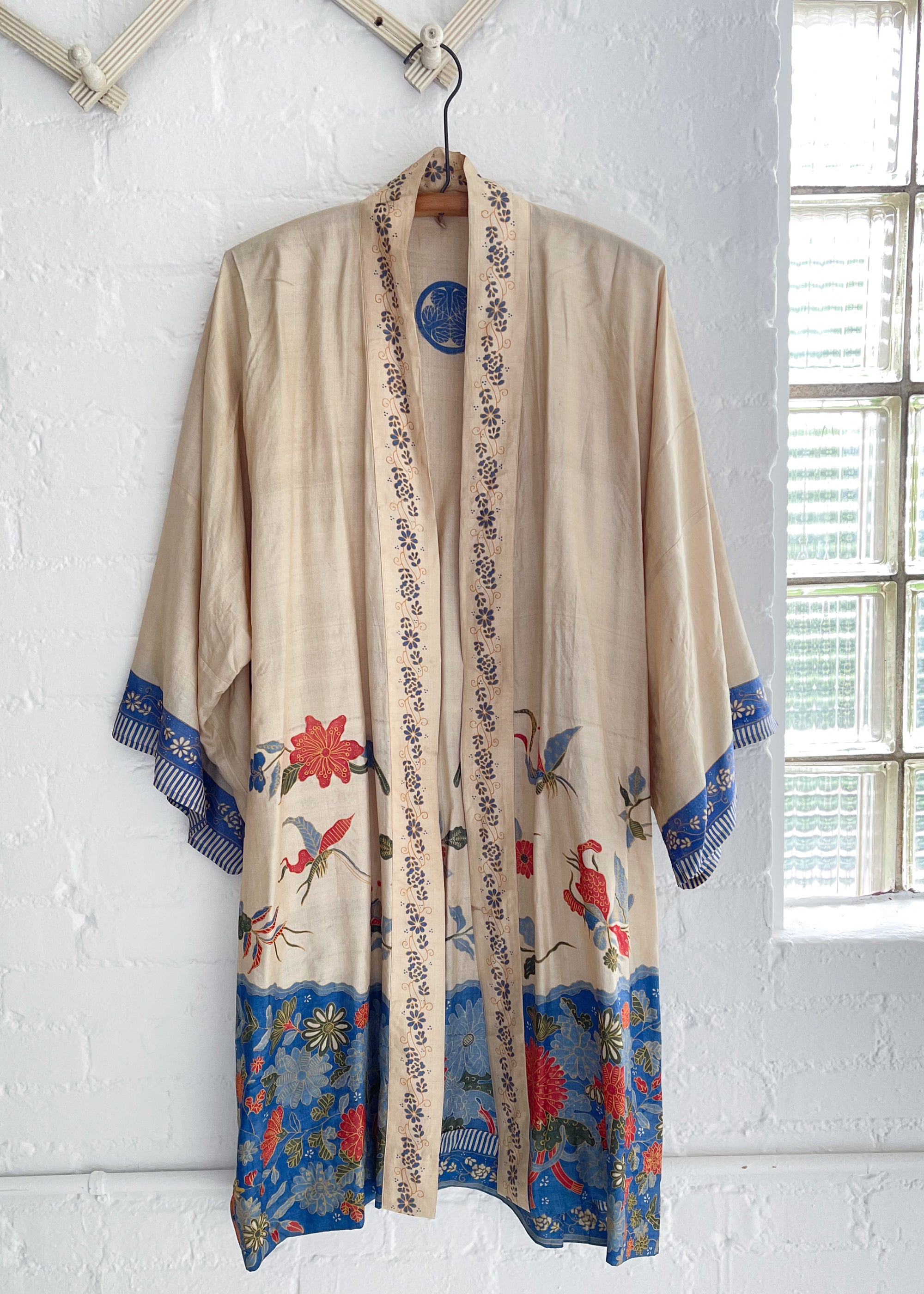 Vintage 1920s Pongee Silk Robe