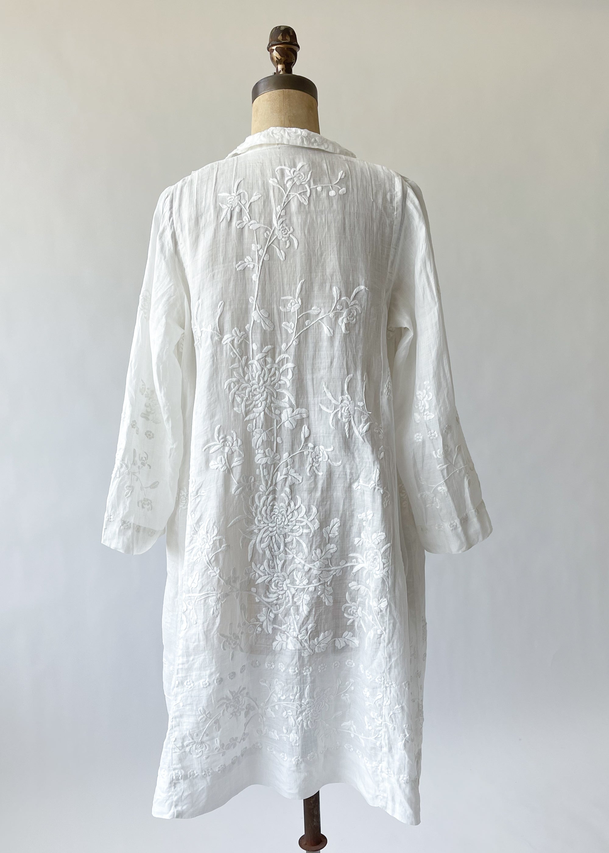 Vintage 1920s Embroidered Organdy Summer Coat