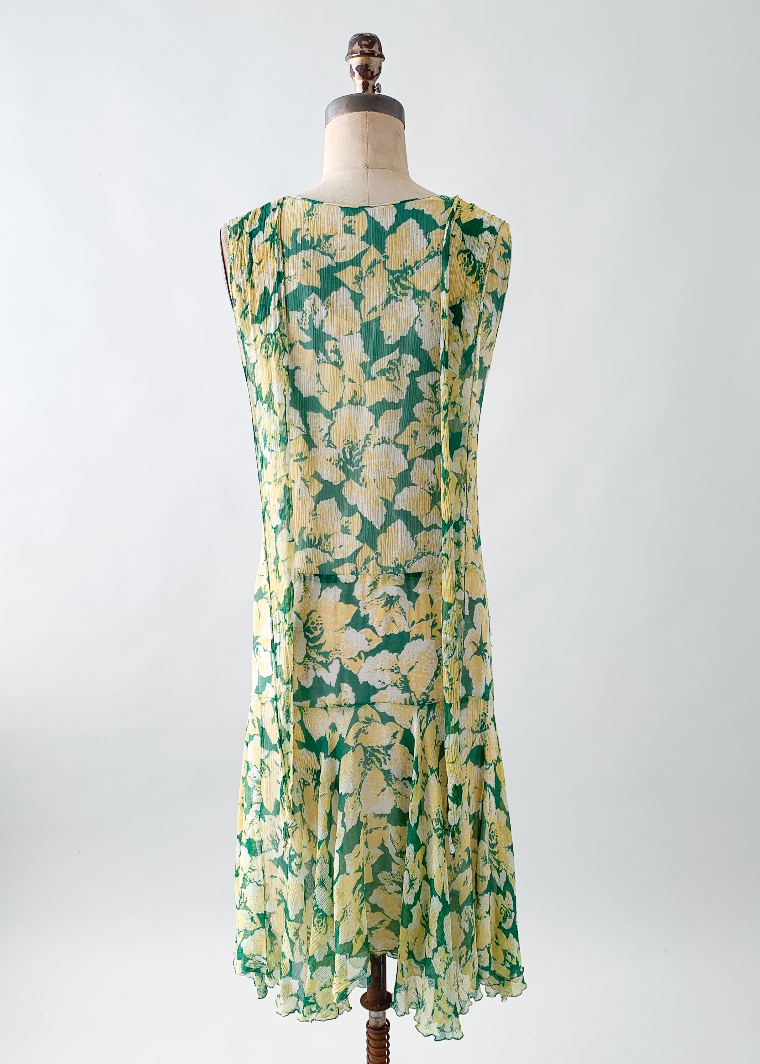 Vintage 1920s Silk Chiffon Dress
