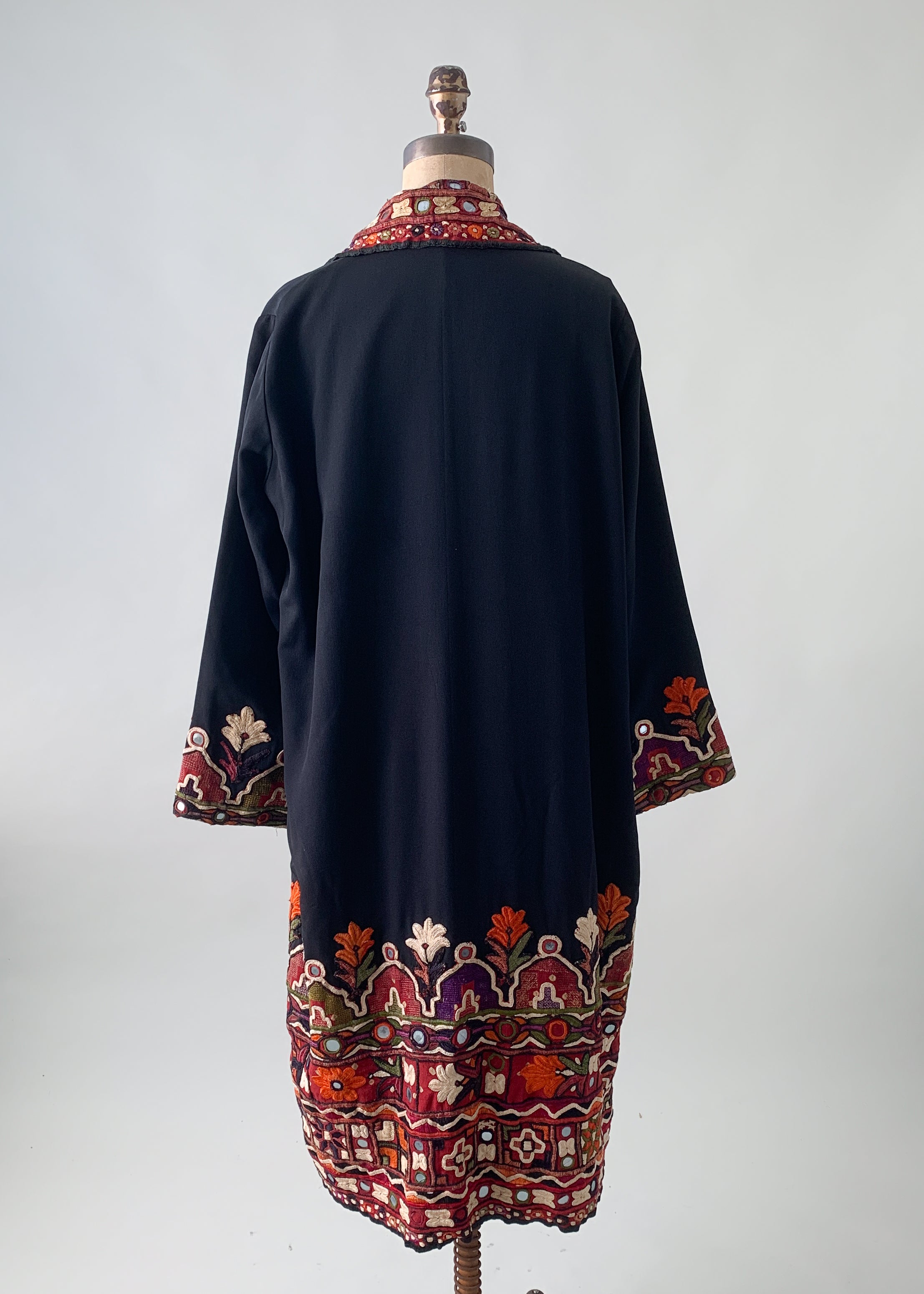 Vintage 1920s Silk Kutch Embroidered Coat
