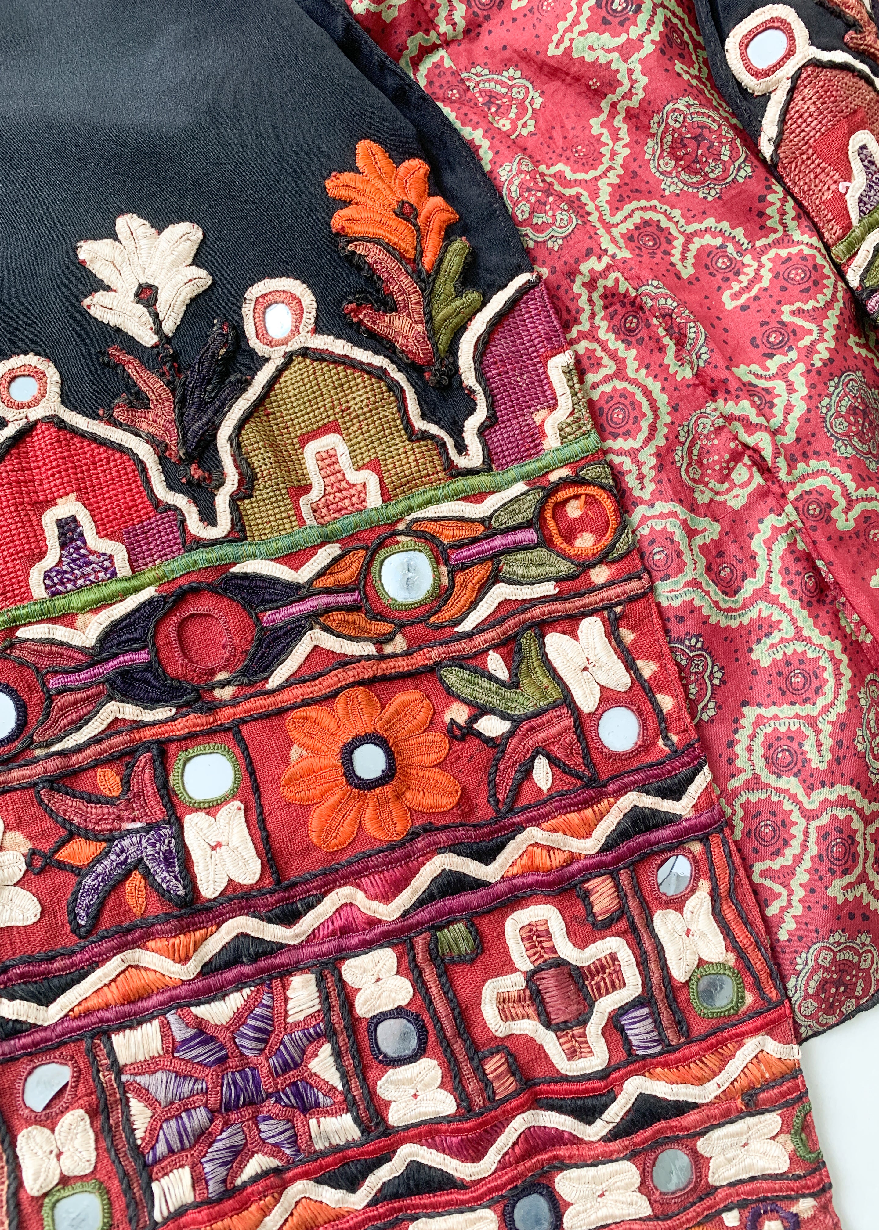 Vintage 1920s Silk Kutch Embroidered Coat