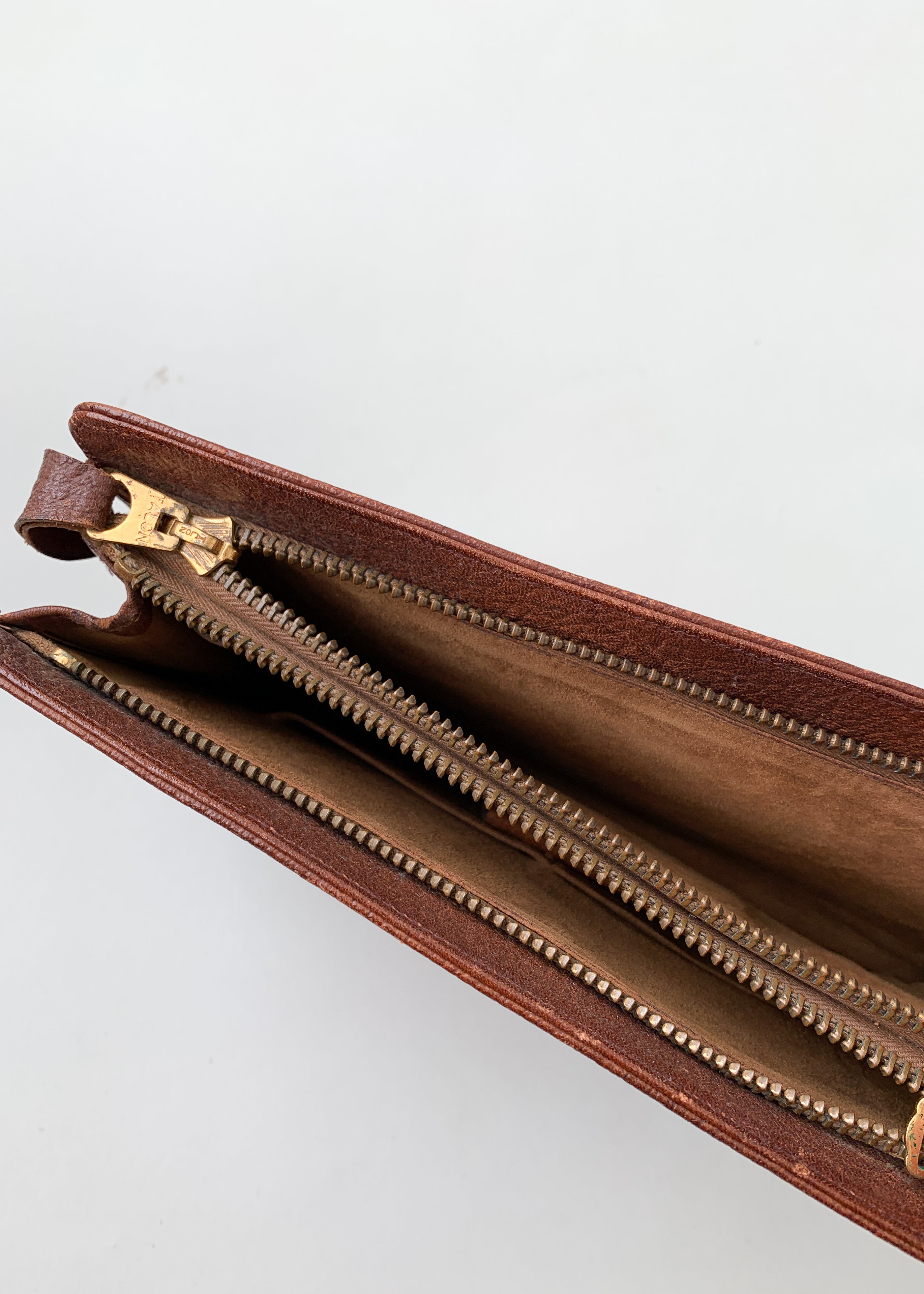Vintage 1920s Tooled Leather Clutch