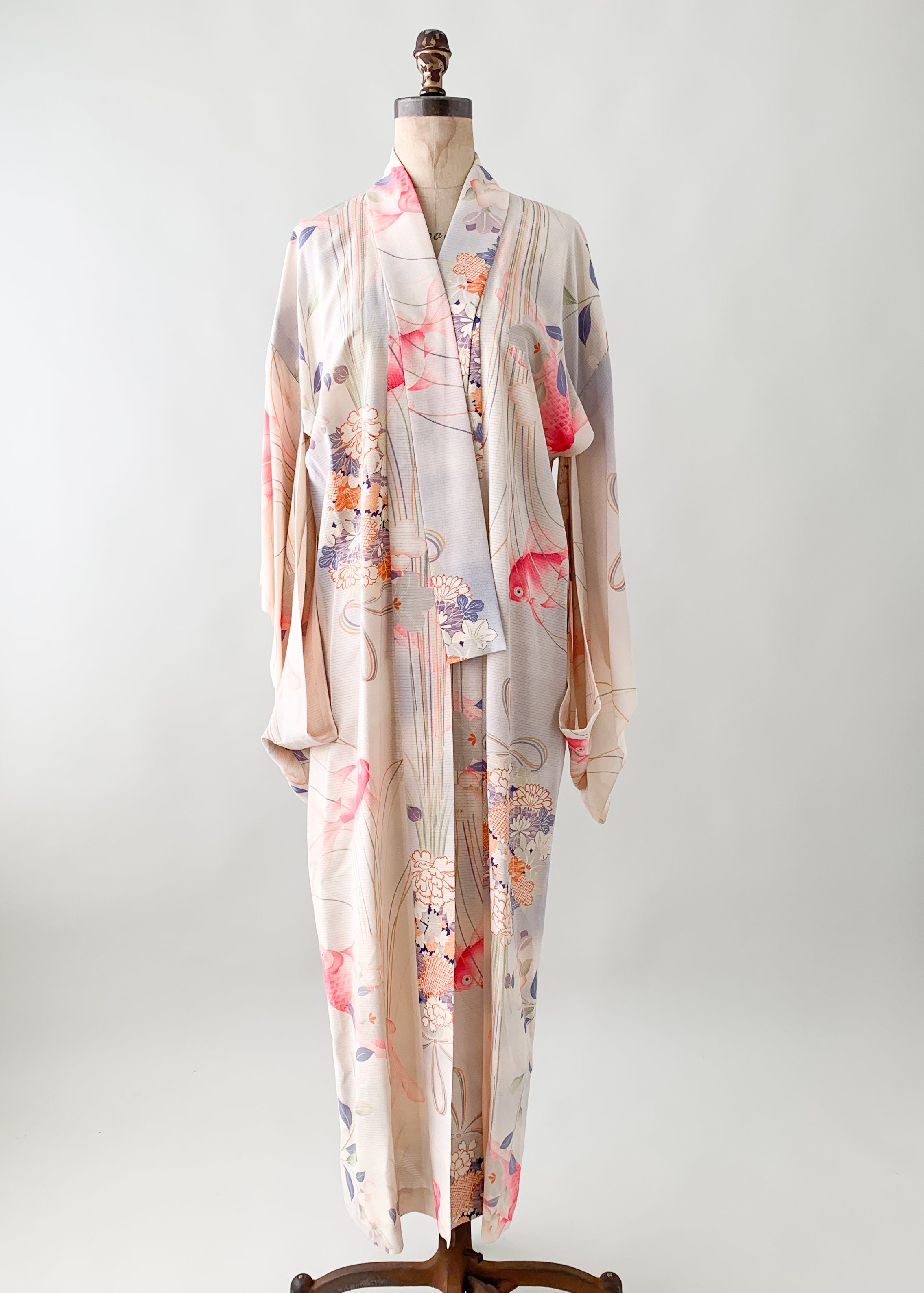 Vintage 1930s Silk Kimono with Koi
