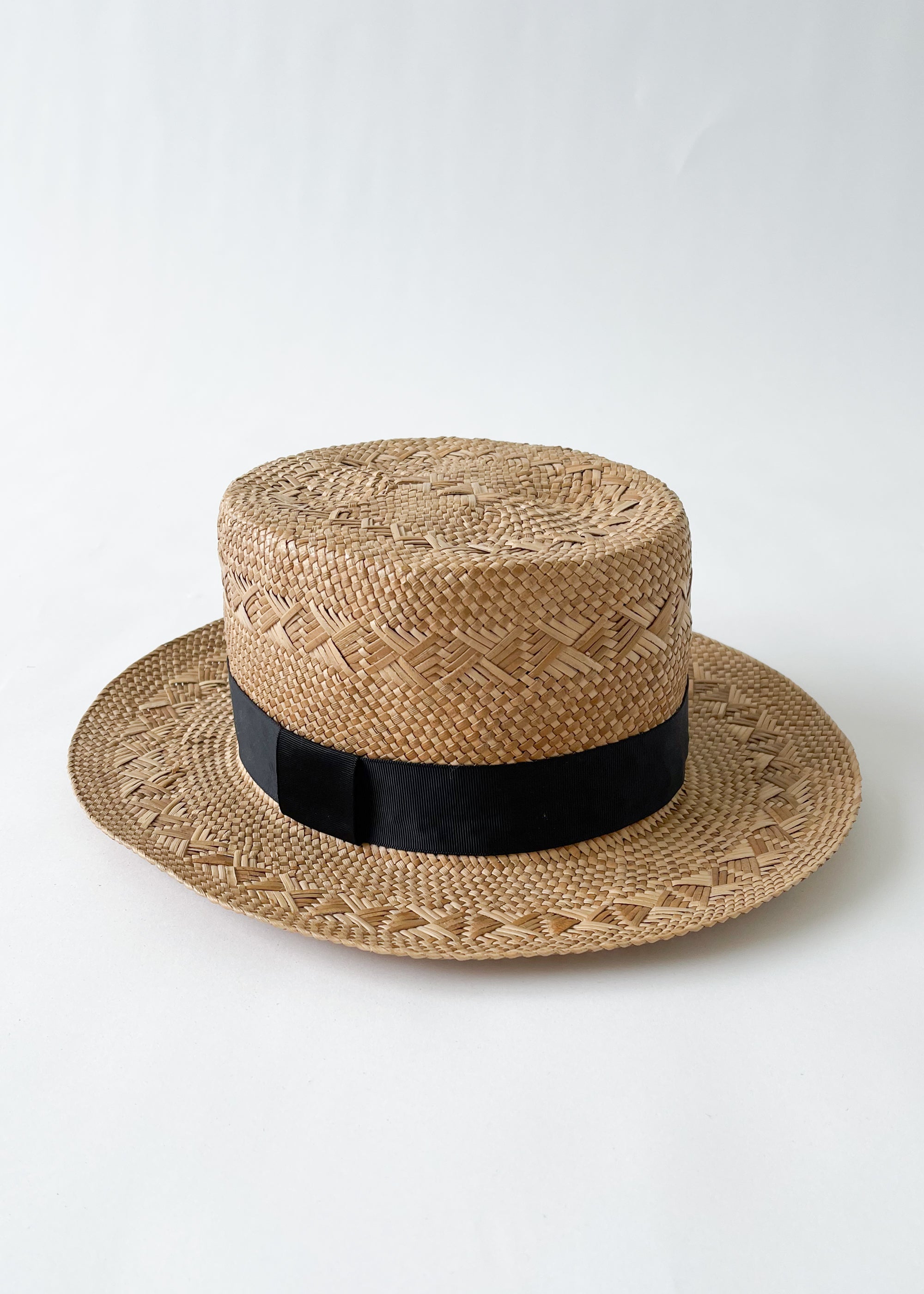 Vintage 1930s Stetson Straw Boater Hat