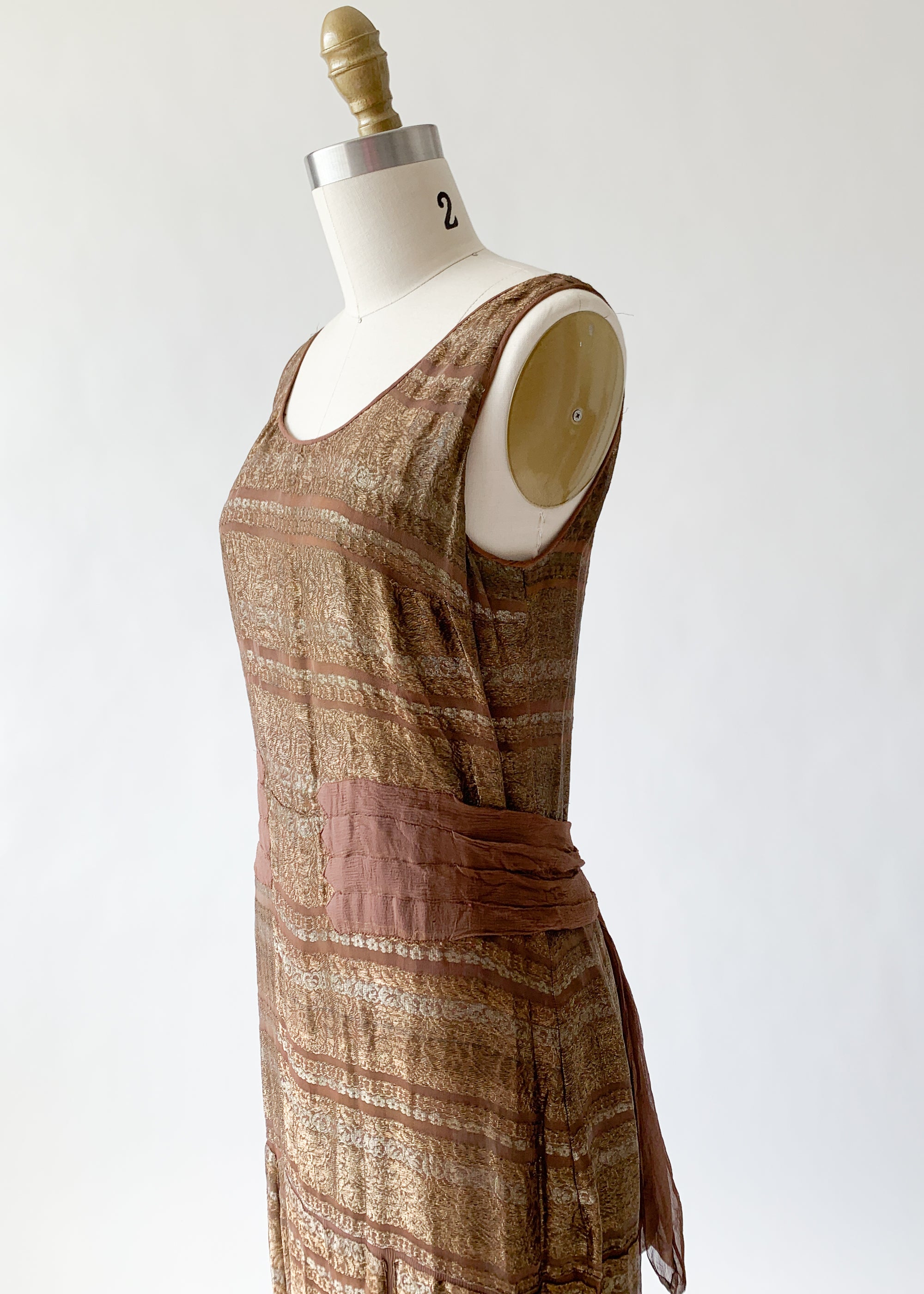 Vintage 1930s Lamé Evening Dress