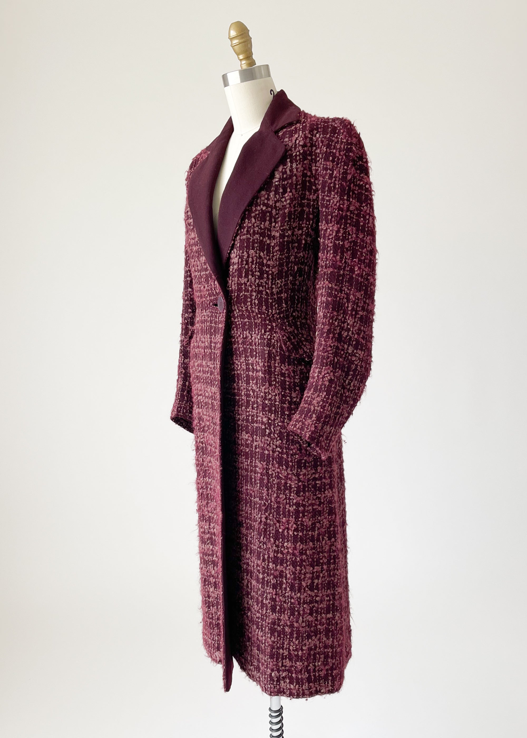 Vintage Late 1930s Boucle Winter Coat
