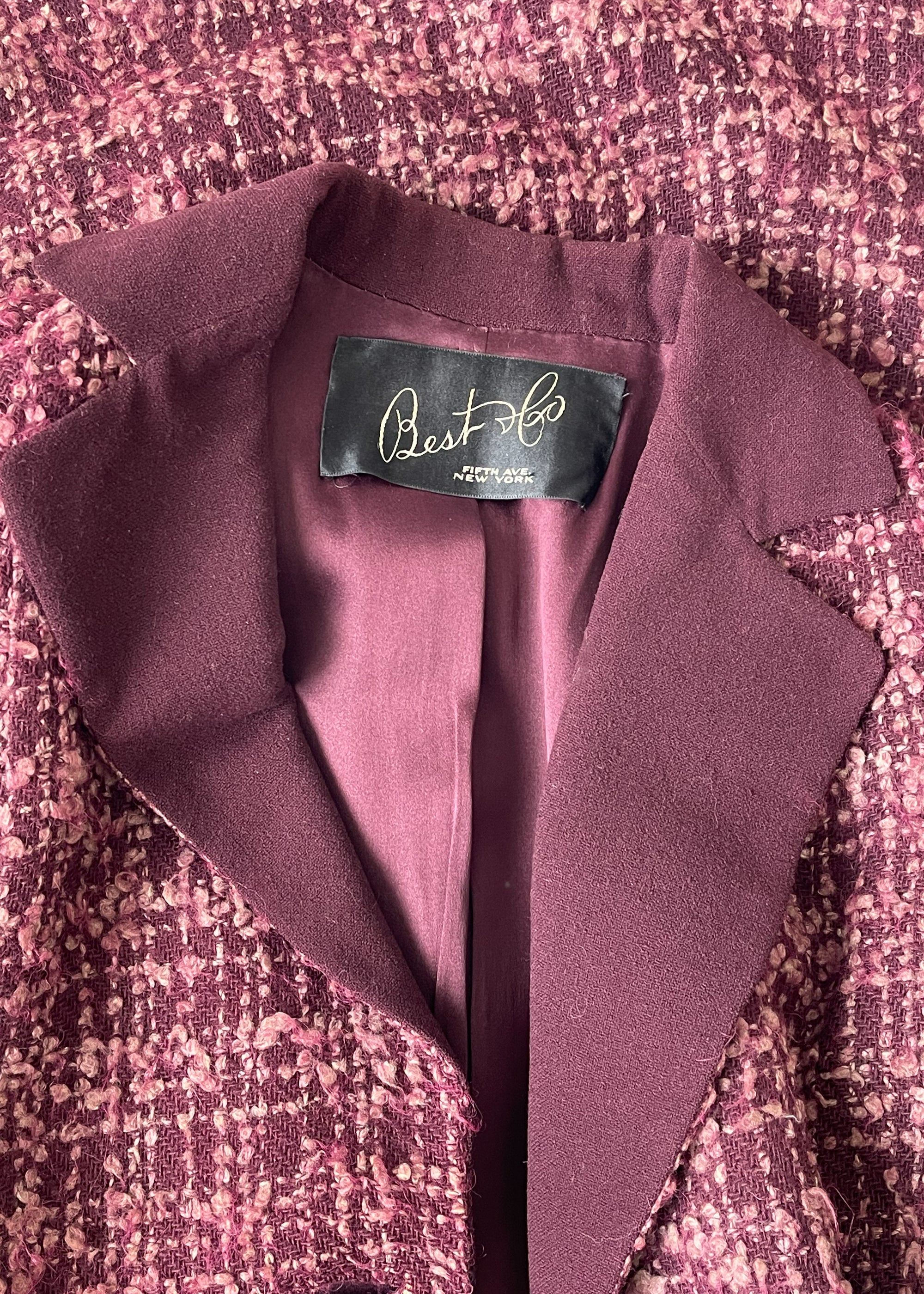 Vintage Late 1930s Boucle Winter Coat