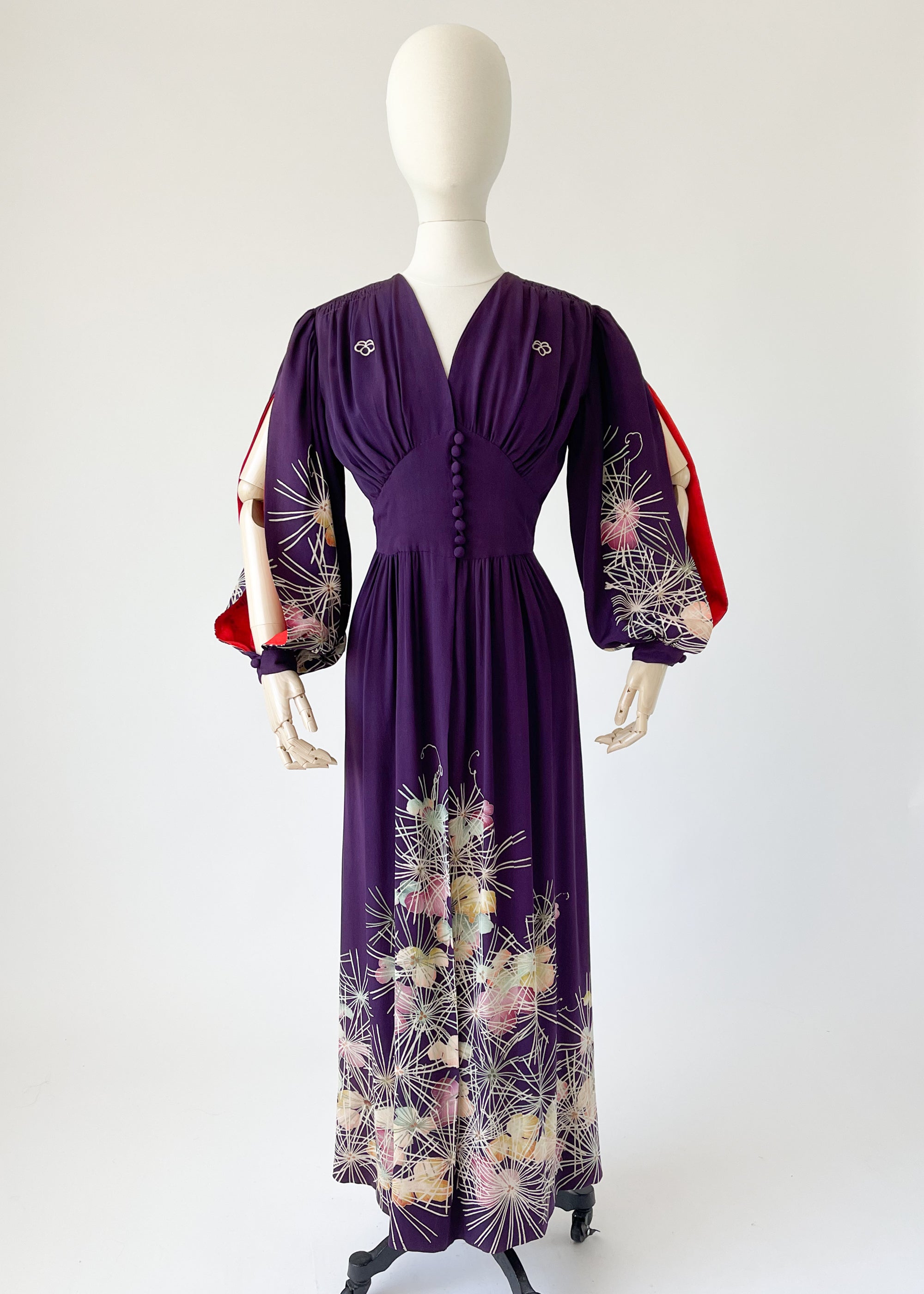 Vintage 1940s Open Sleeve Dress