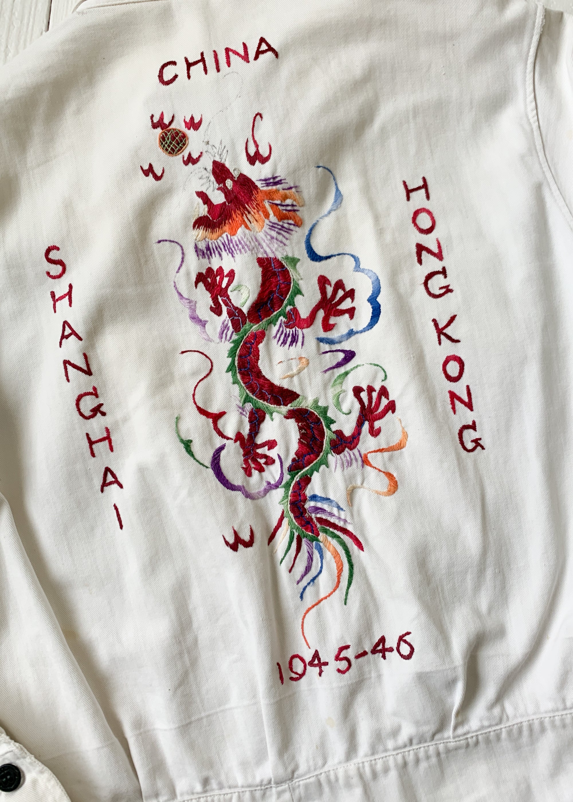 Vintage 1940s WWII Summer Embroidered Souvenir Jacket