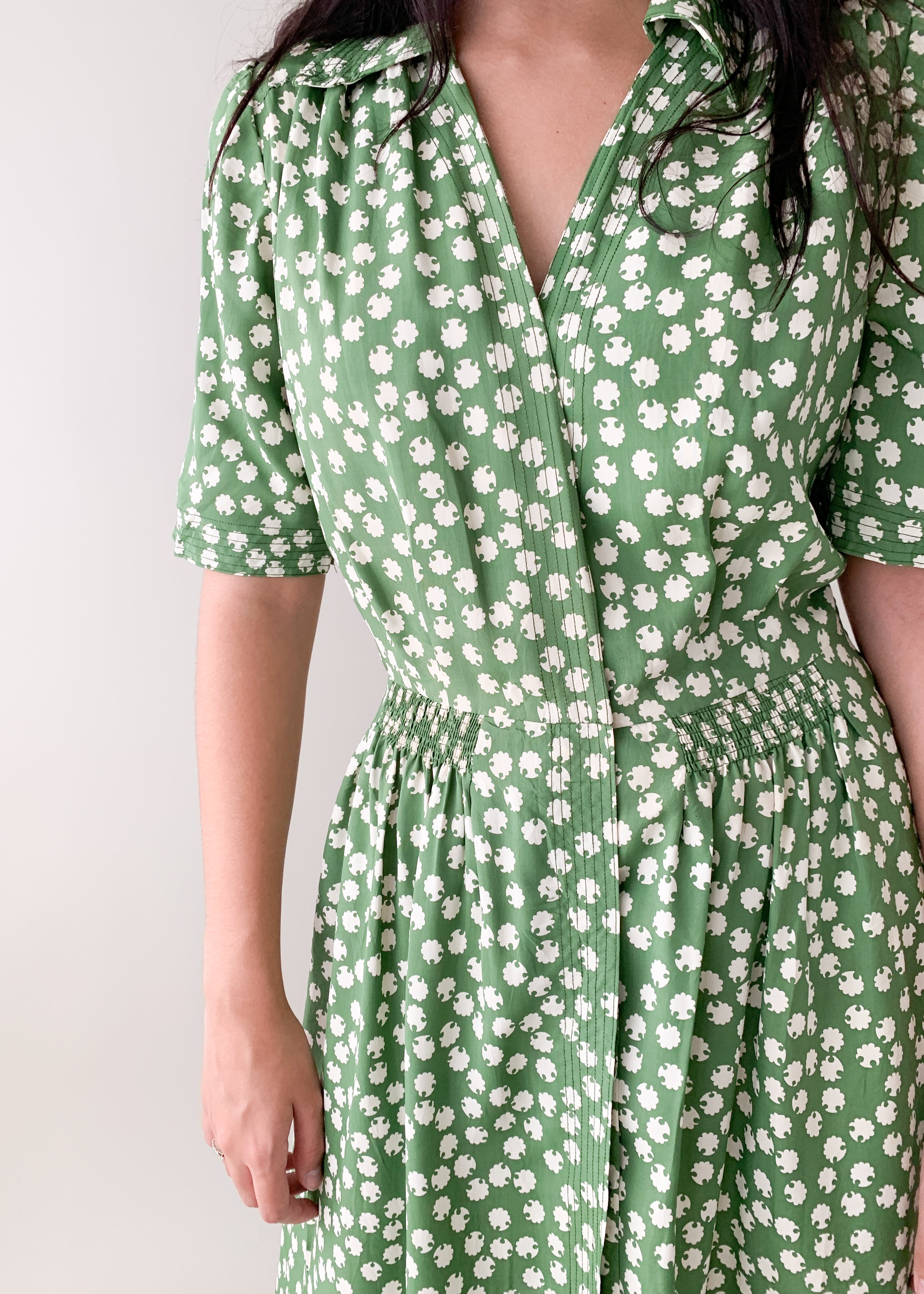Vintage Early 1940s Rayon Dress