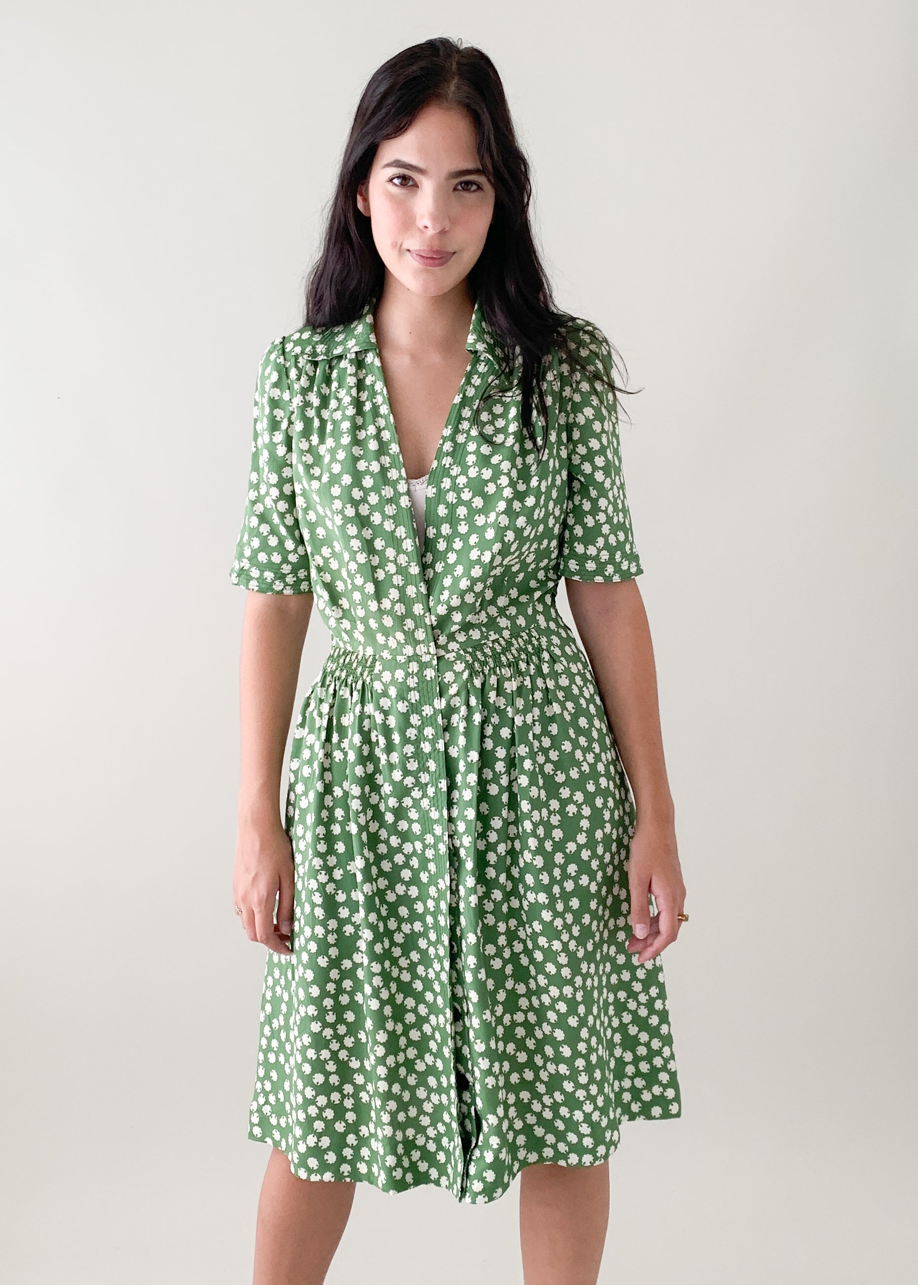 Vintage Early 1940s Rayon Dress