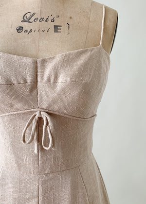 Vintage 1950s Hattie Carnegie Linen Dress
