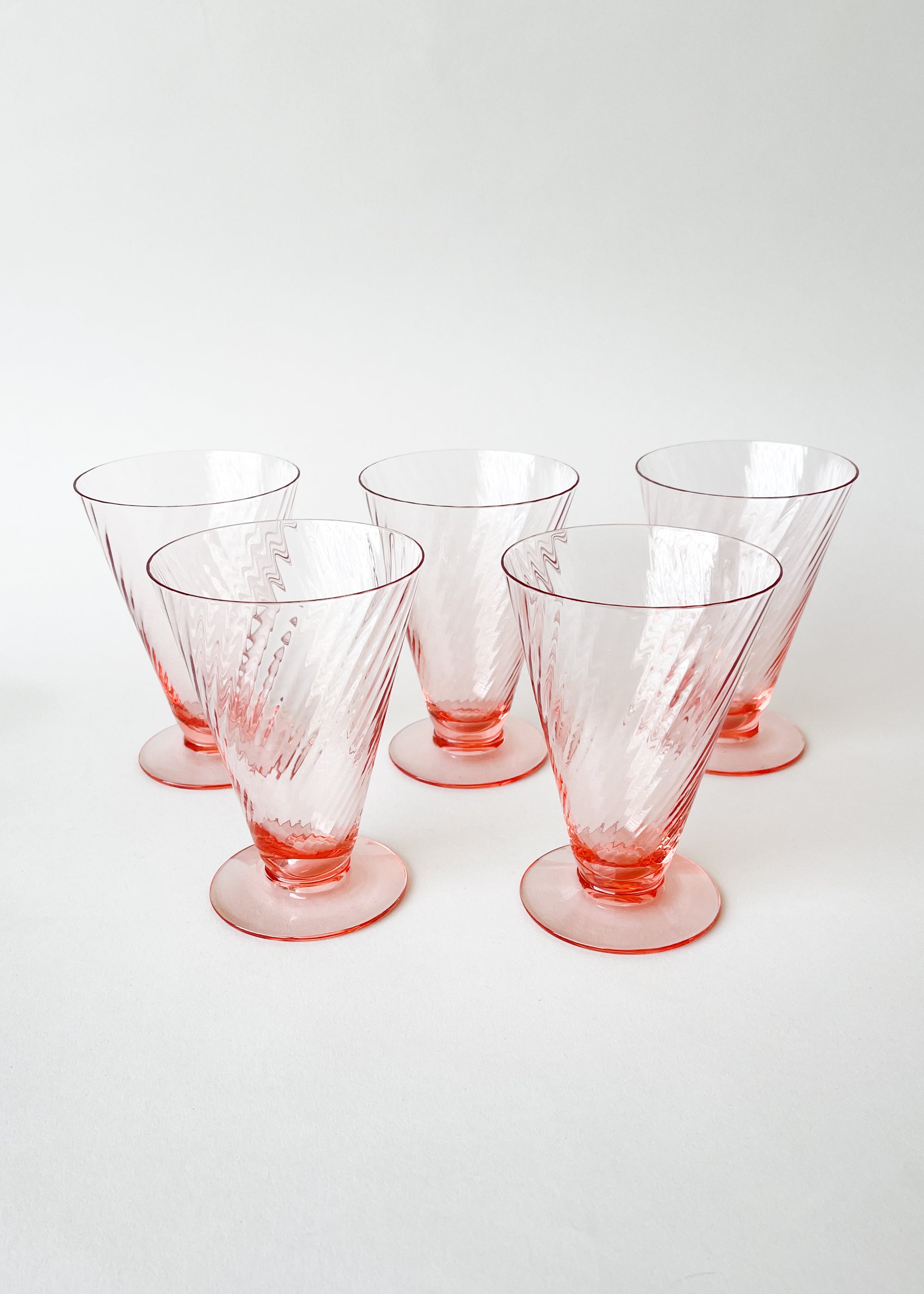 Vintage Pink Swirl Glasses
