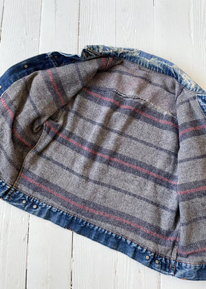 Vintage 1960s Levi's Big E Blanket Lined Denim Jacket