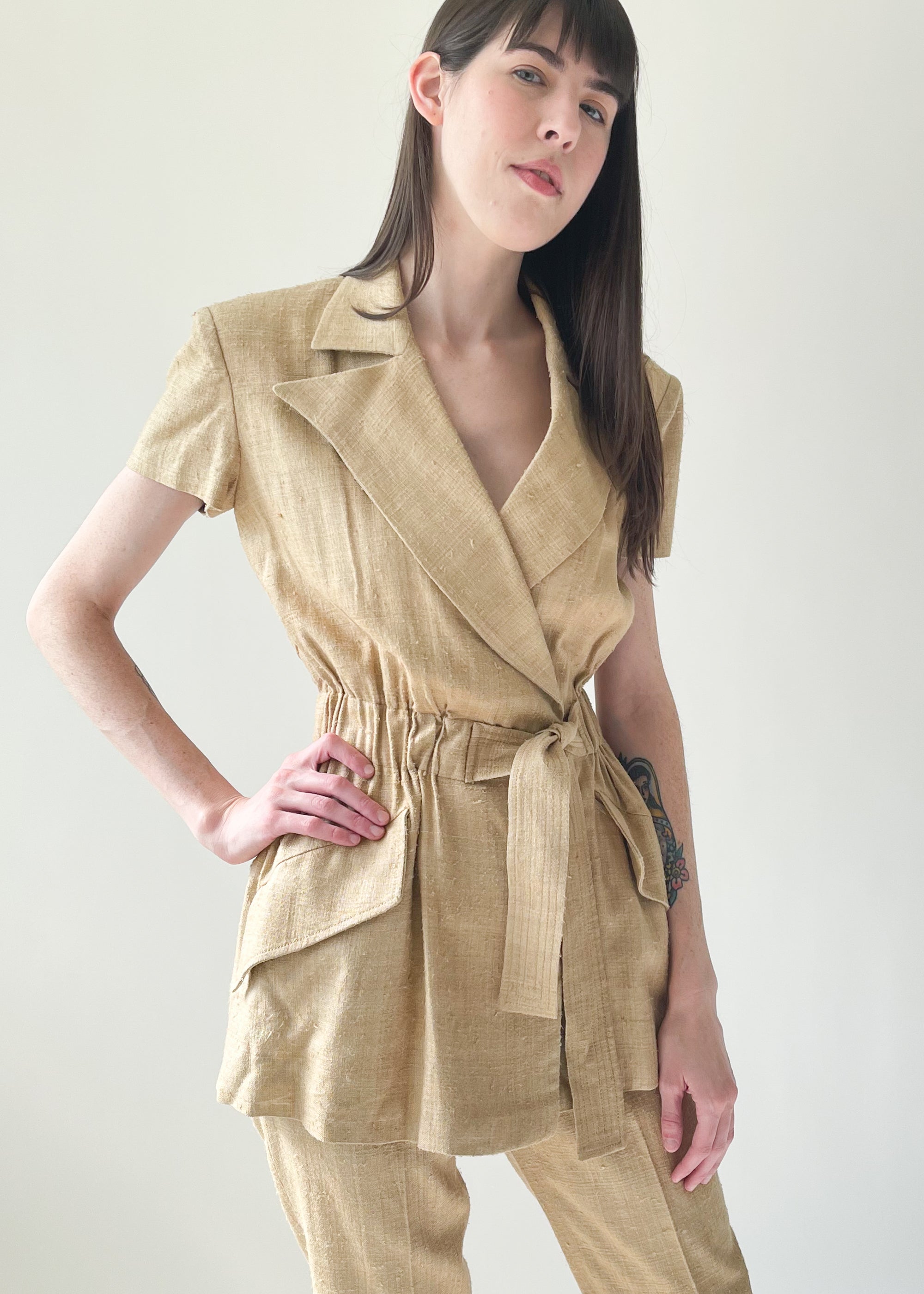 Vintage 1960s Pucci Raw Silk Pant Suit