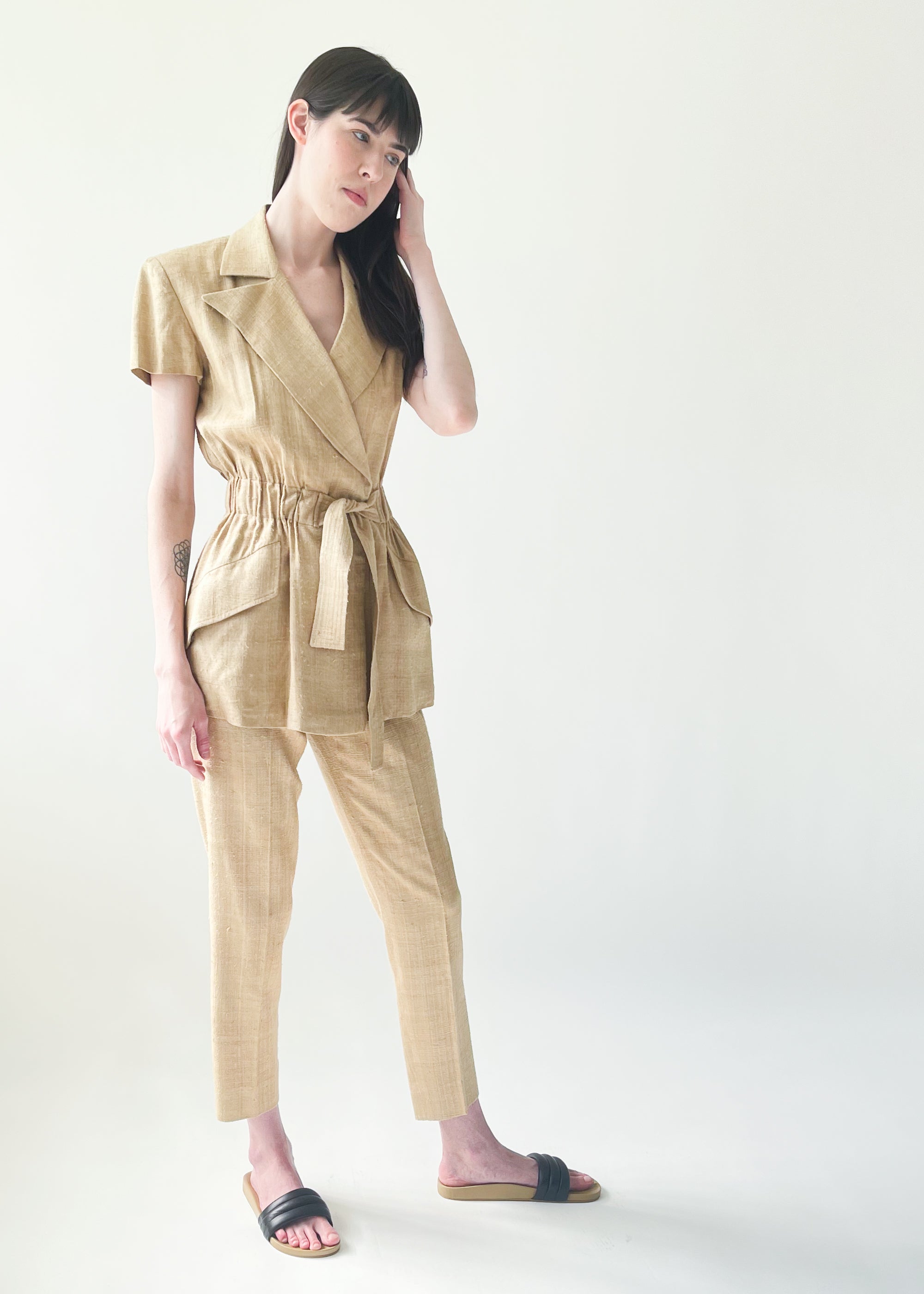 Vintage 1960s Pucci Raw Silk Pant Suit