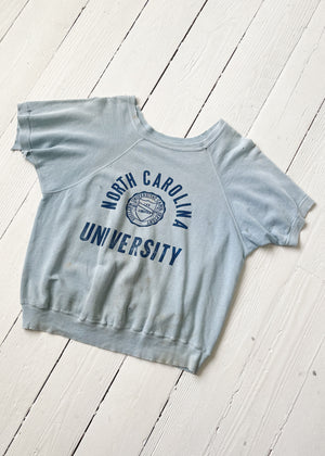 Vintage 1960s UNC Chapel Hill Short Sleeve Sweatshirt