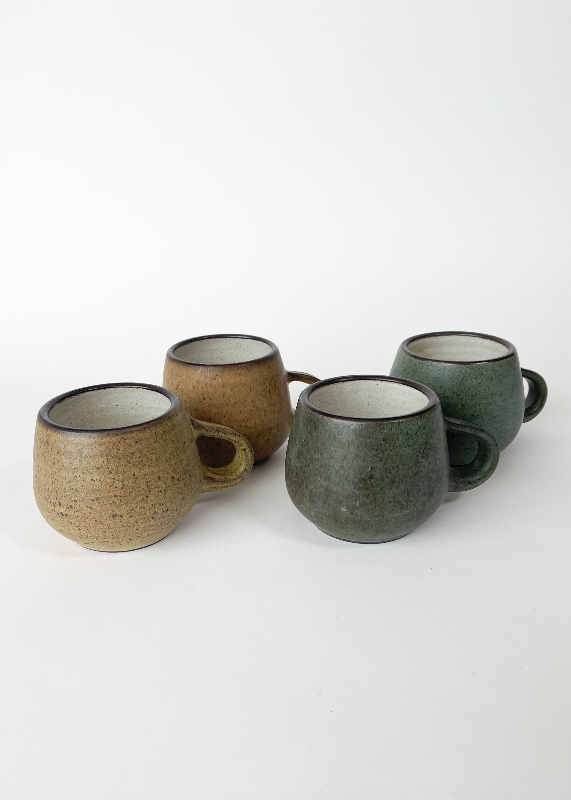 Vintage MCM Zaalberg Studio Pottery Mug Set