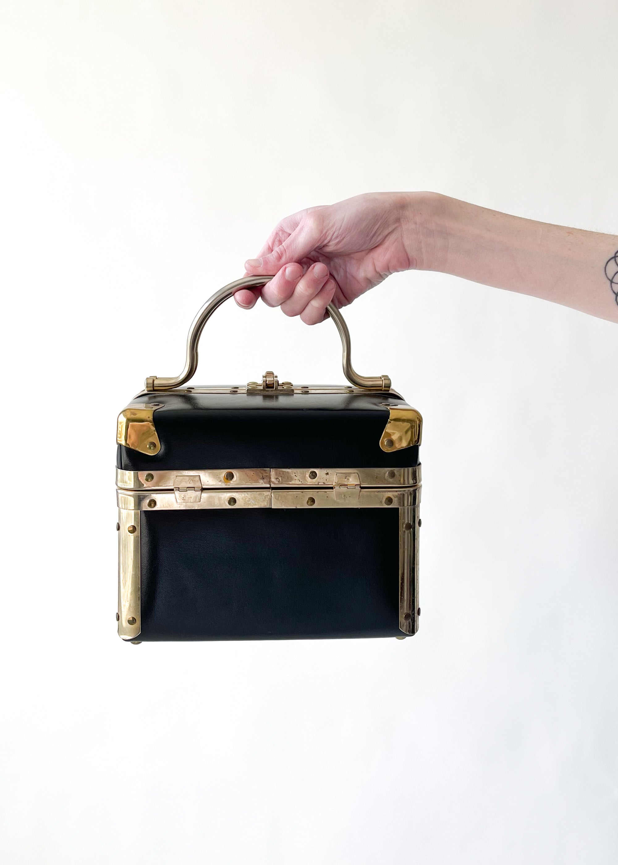 Vintage 1960s Train Case Box Purse