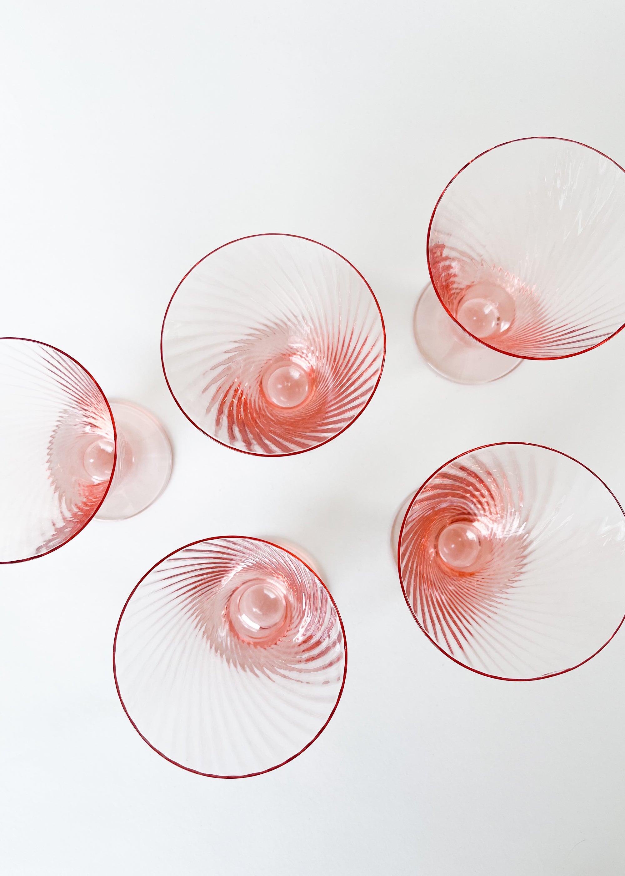 Vintage Pink Swirl Glasses
