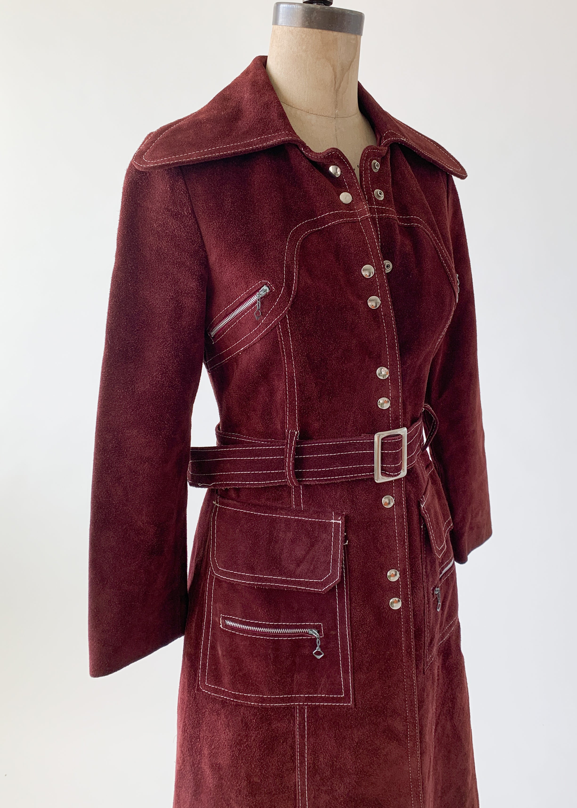 Vintage 1960s Biba Suede Coat