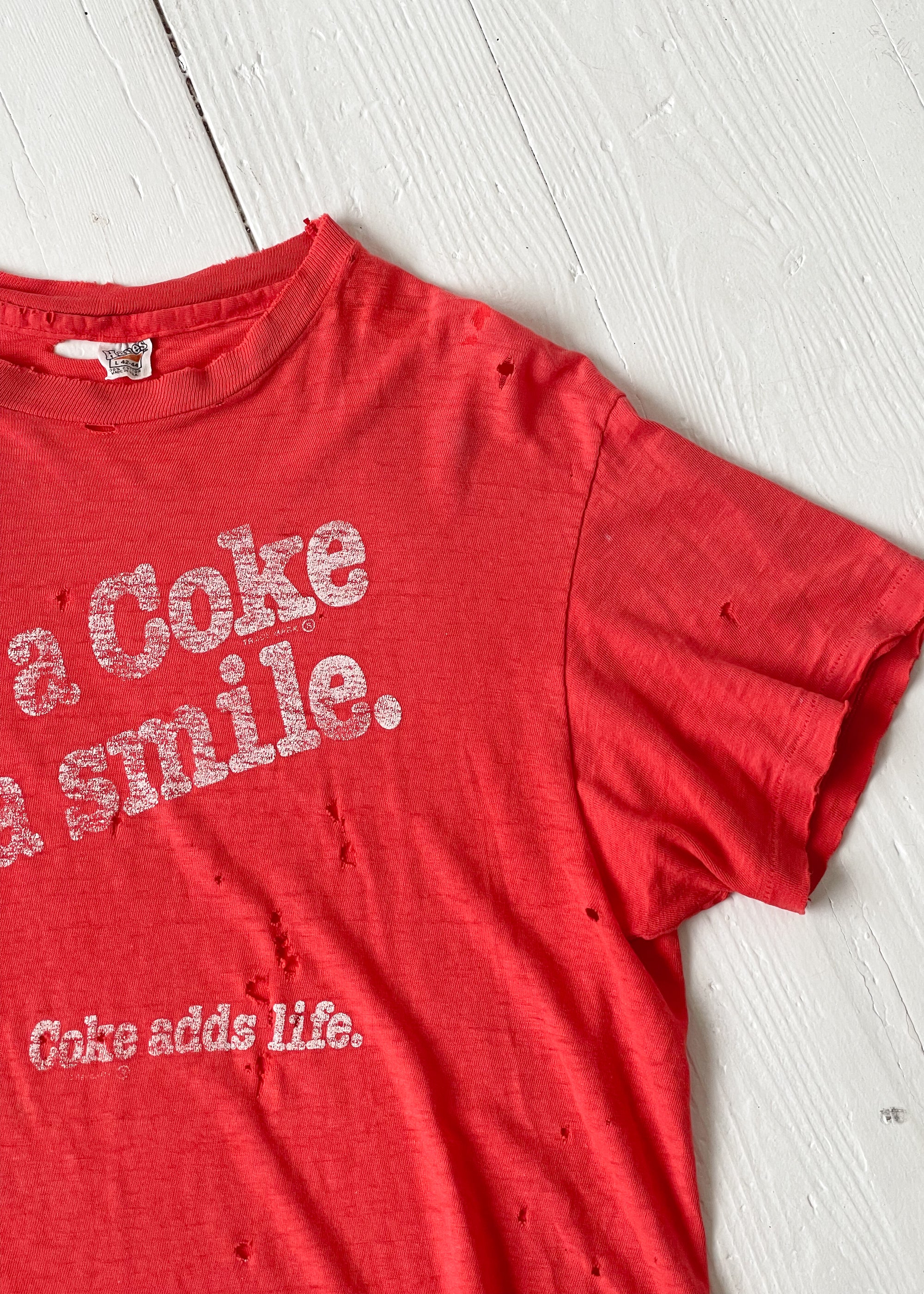 Vintage 1970s Coke and a Smile T-Shirt