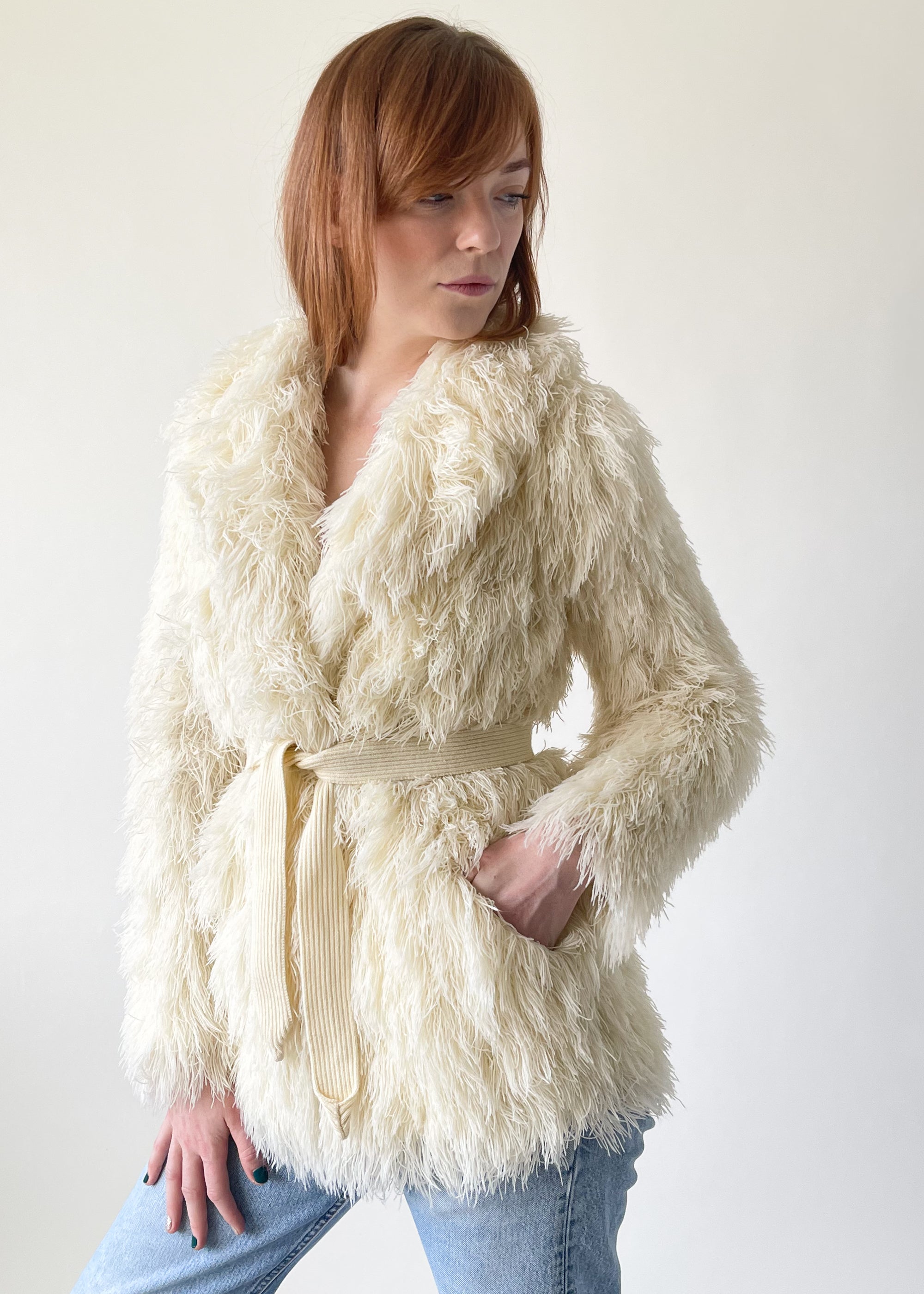 Vintage 1970s French Crissa Cotique Shag Coat