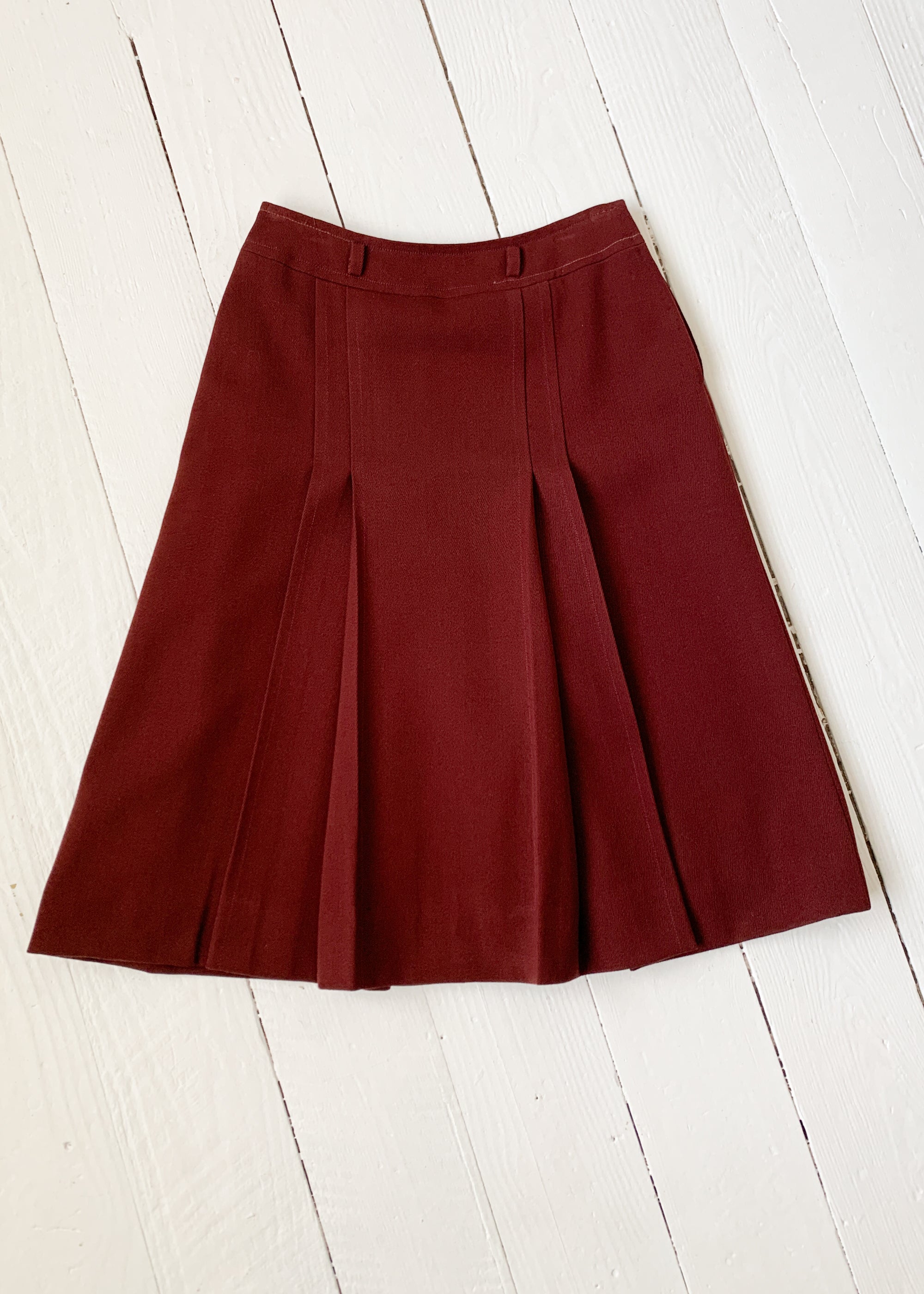 Vintage 1970s French Classic Wool Skirt