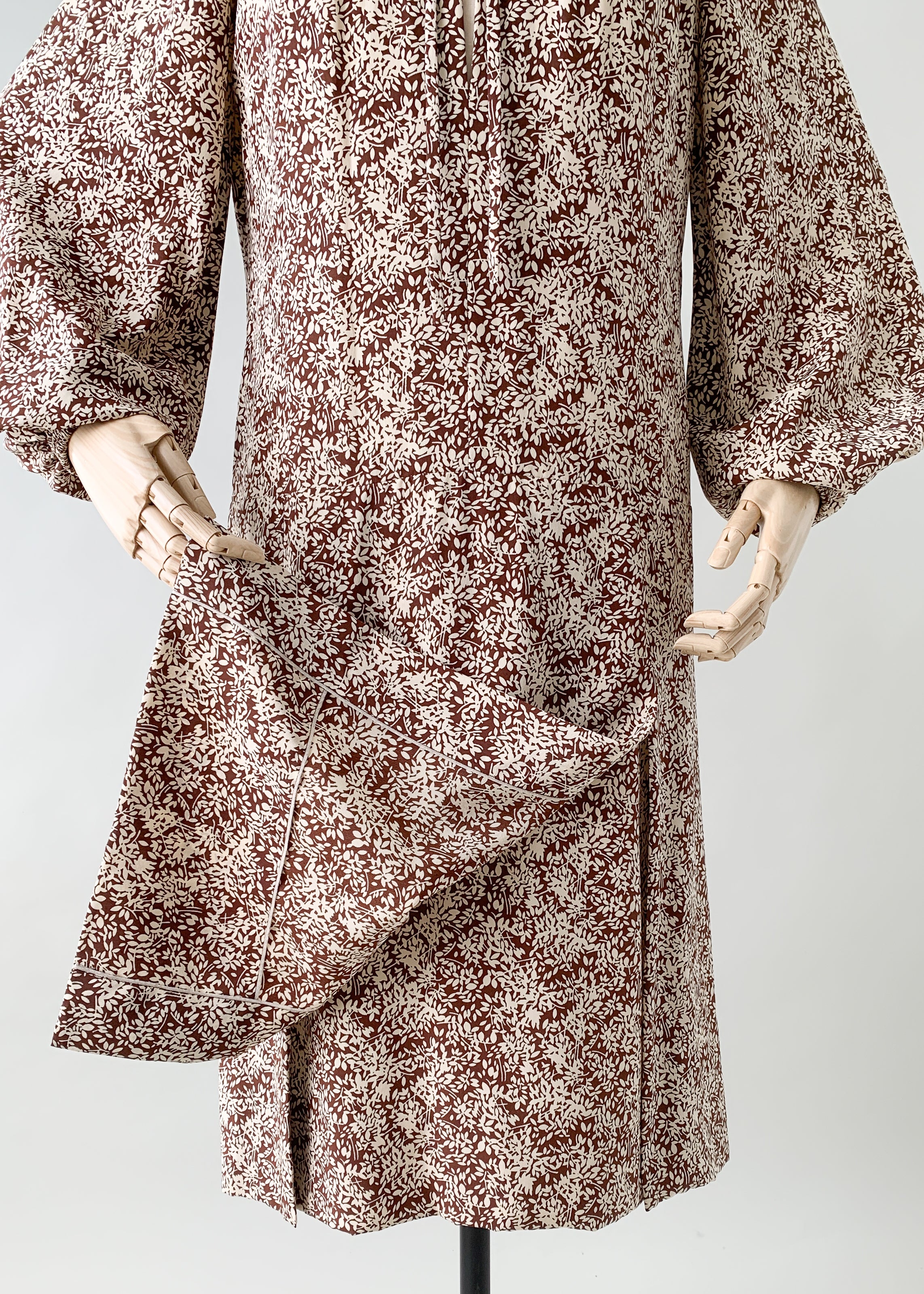Vintage 1970s Galanos Silk Dress