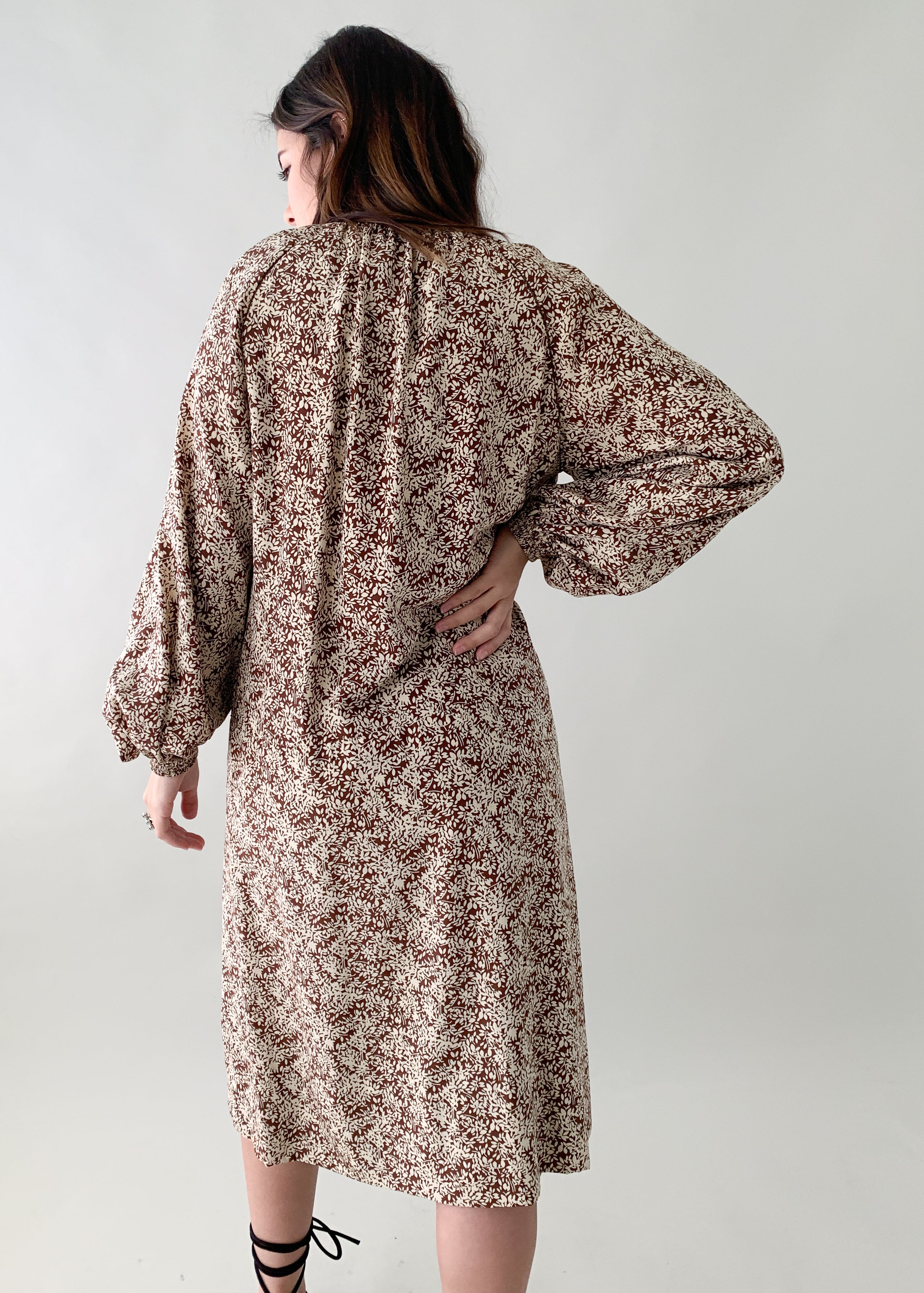 Vintage 1970s Galanos Silk Dress