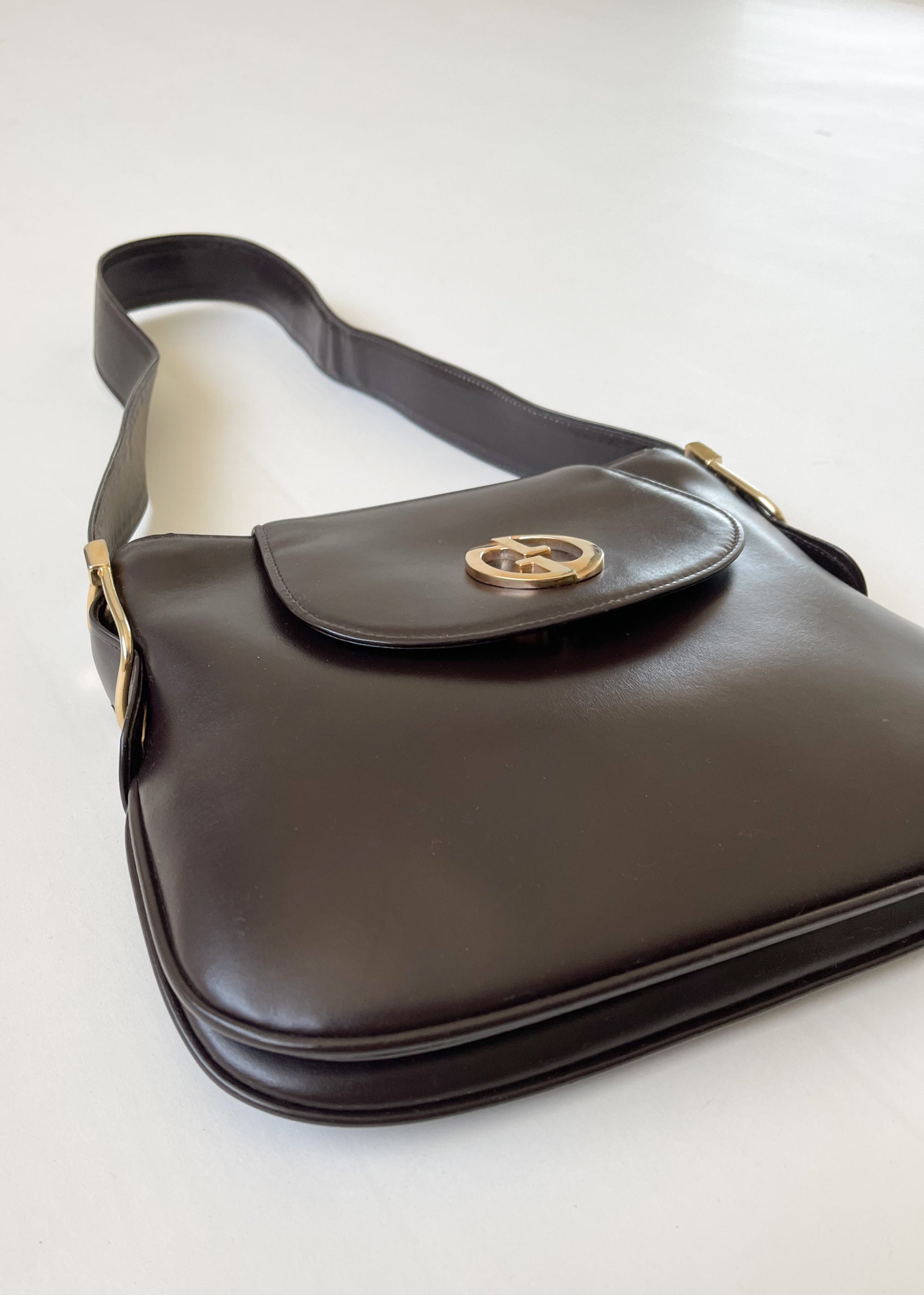Vintage 1970s Gucci Brown Leather Purse