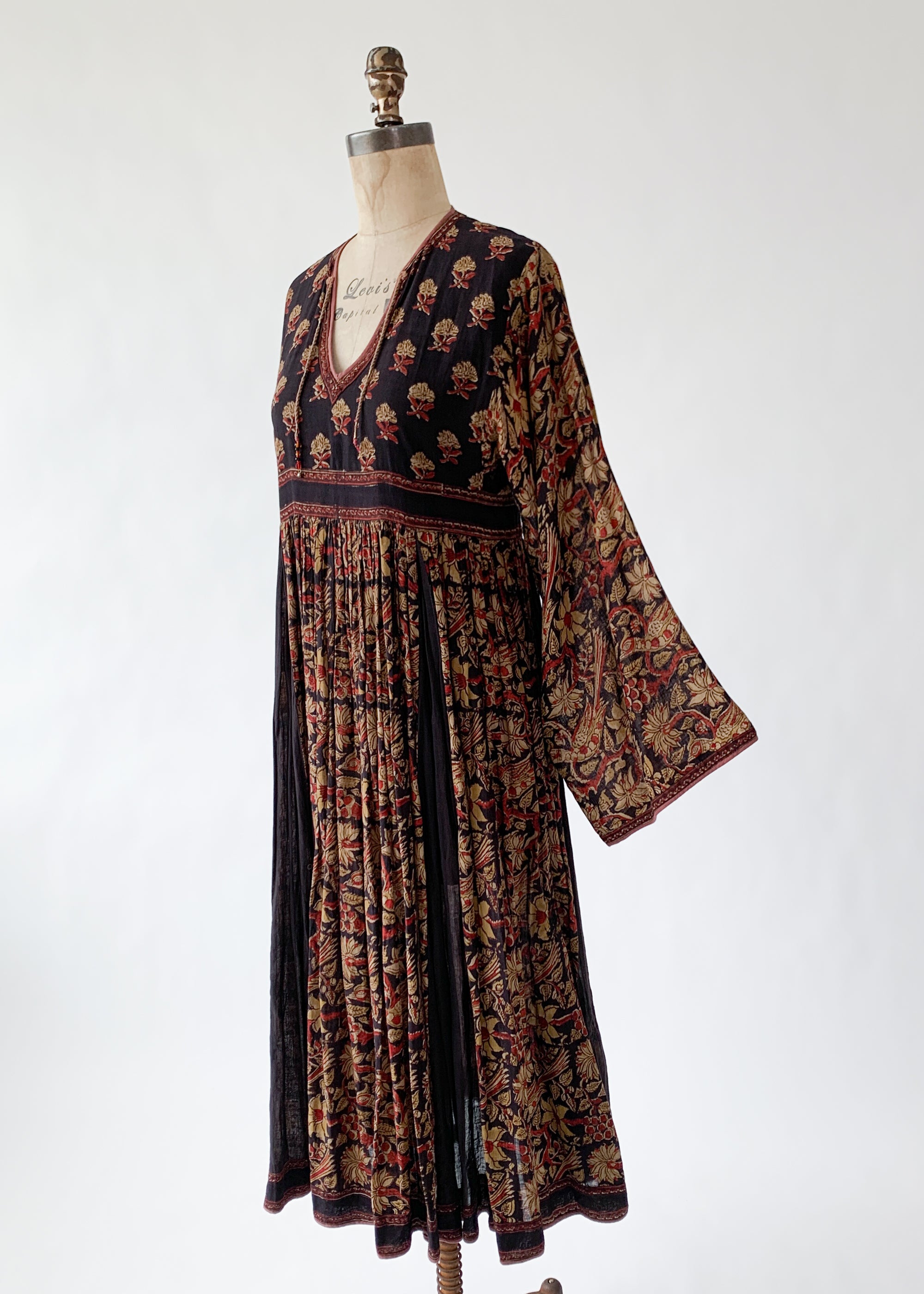 Vintage 1970s Bansari Indian Cotton Dress