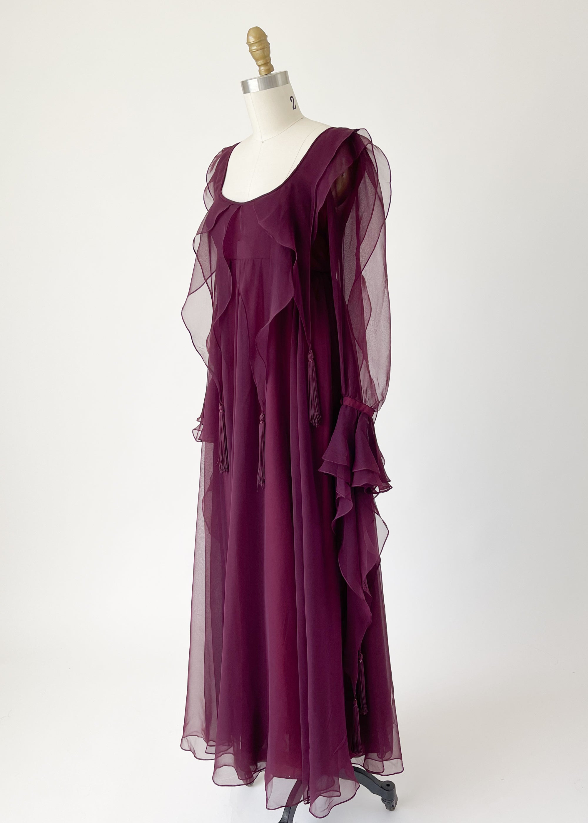 Vintage 1970s Jean Varon Chiffon Dream Dress
