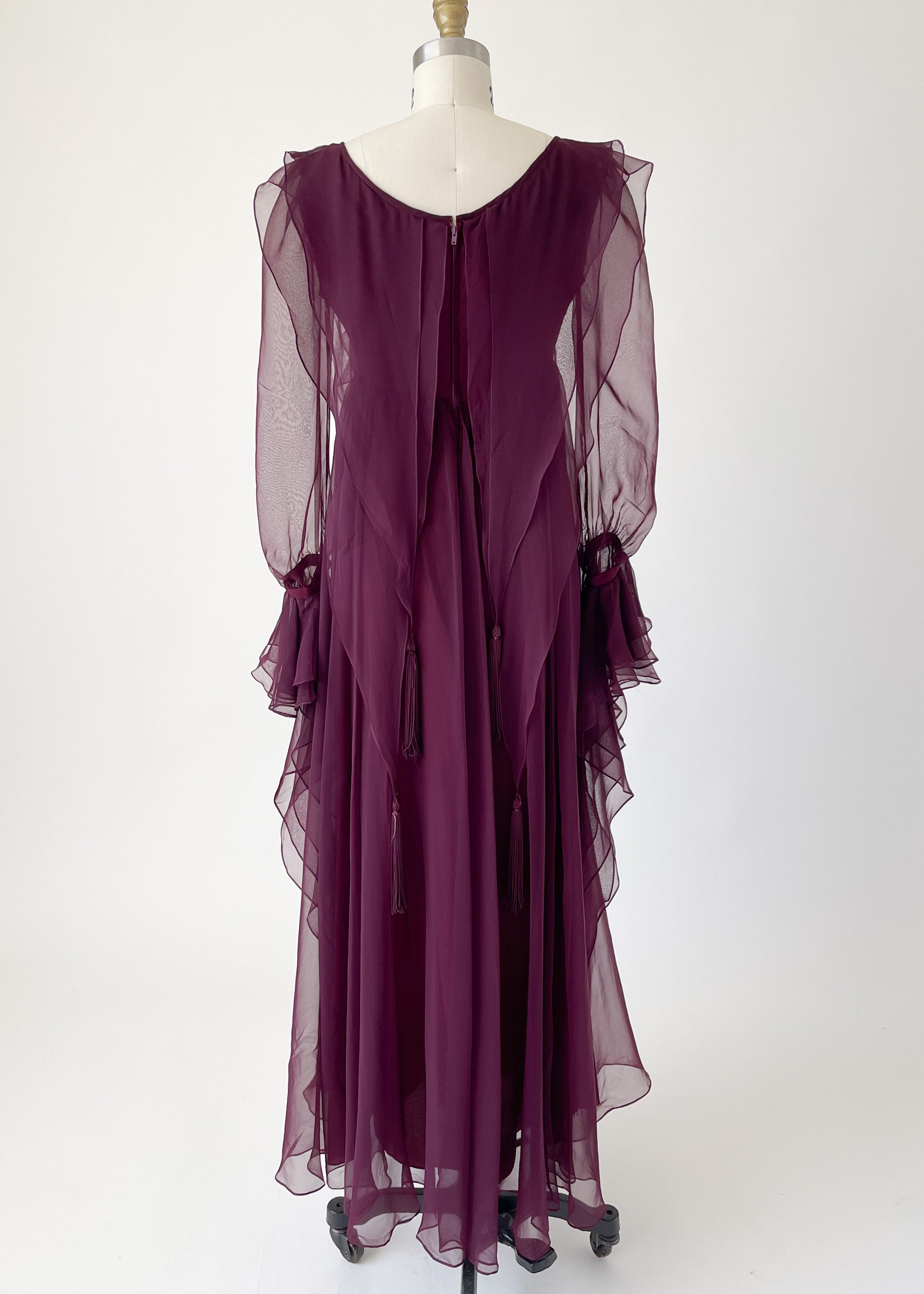 Vintage 1970s Jean Varon Chiffon Dream Dress