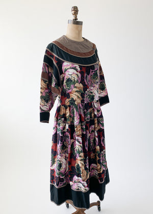 Vintage 1970s Kenzo Floral Dress