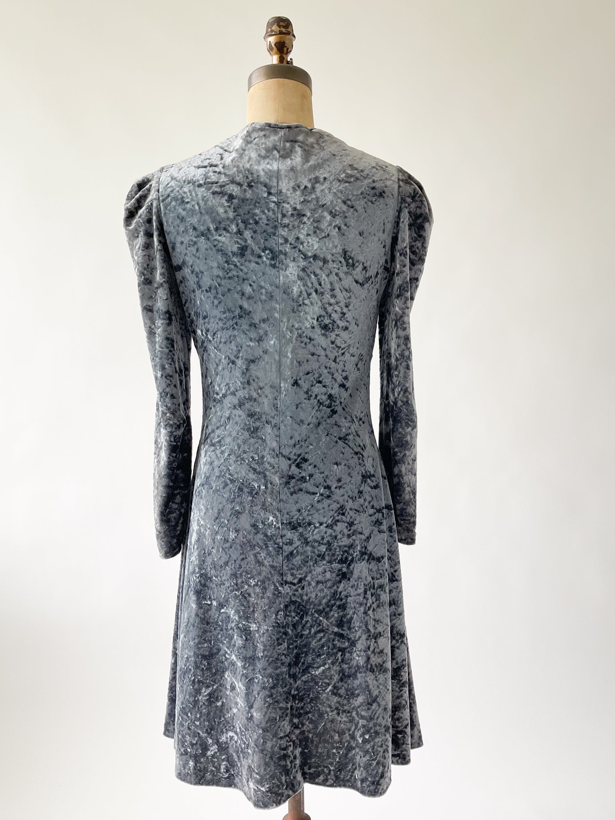 Vintage 1970s Lee Bender Crushed Velvet Dress