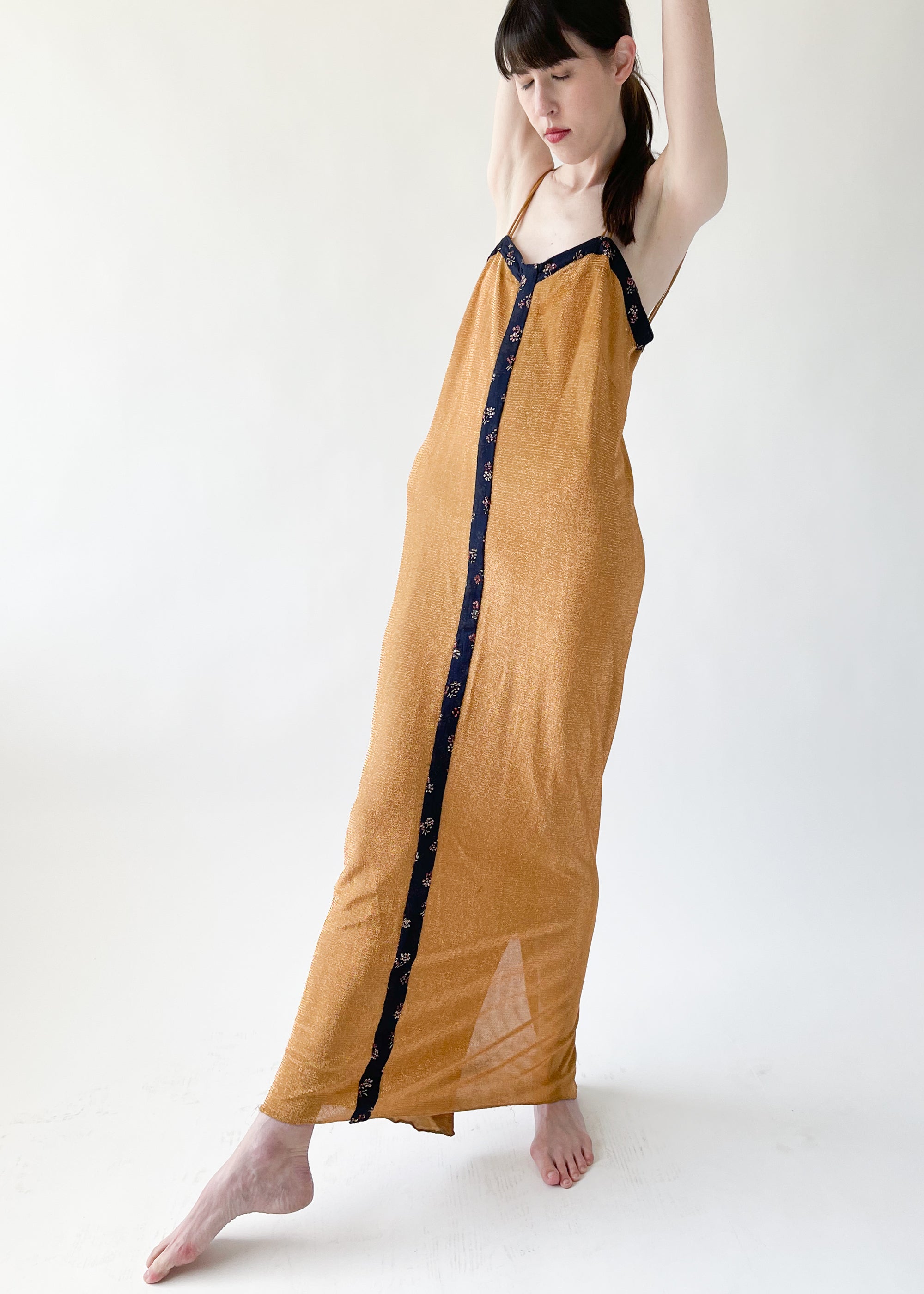 Vintage 1970s Thea Porter Silk Caftan Dress
