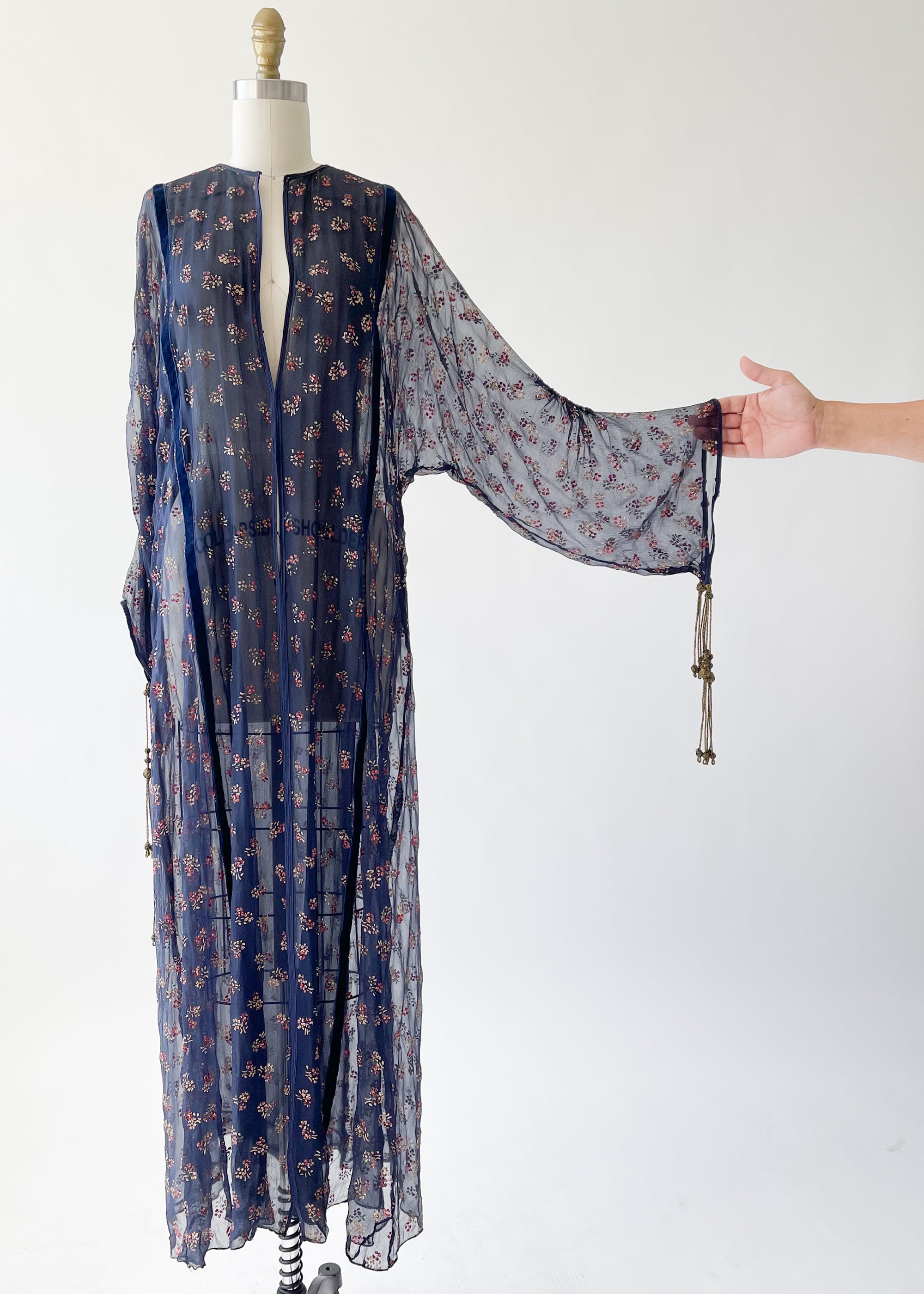 Vintage 1970s Thea Porter Silk Caftan Dress