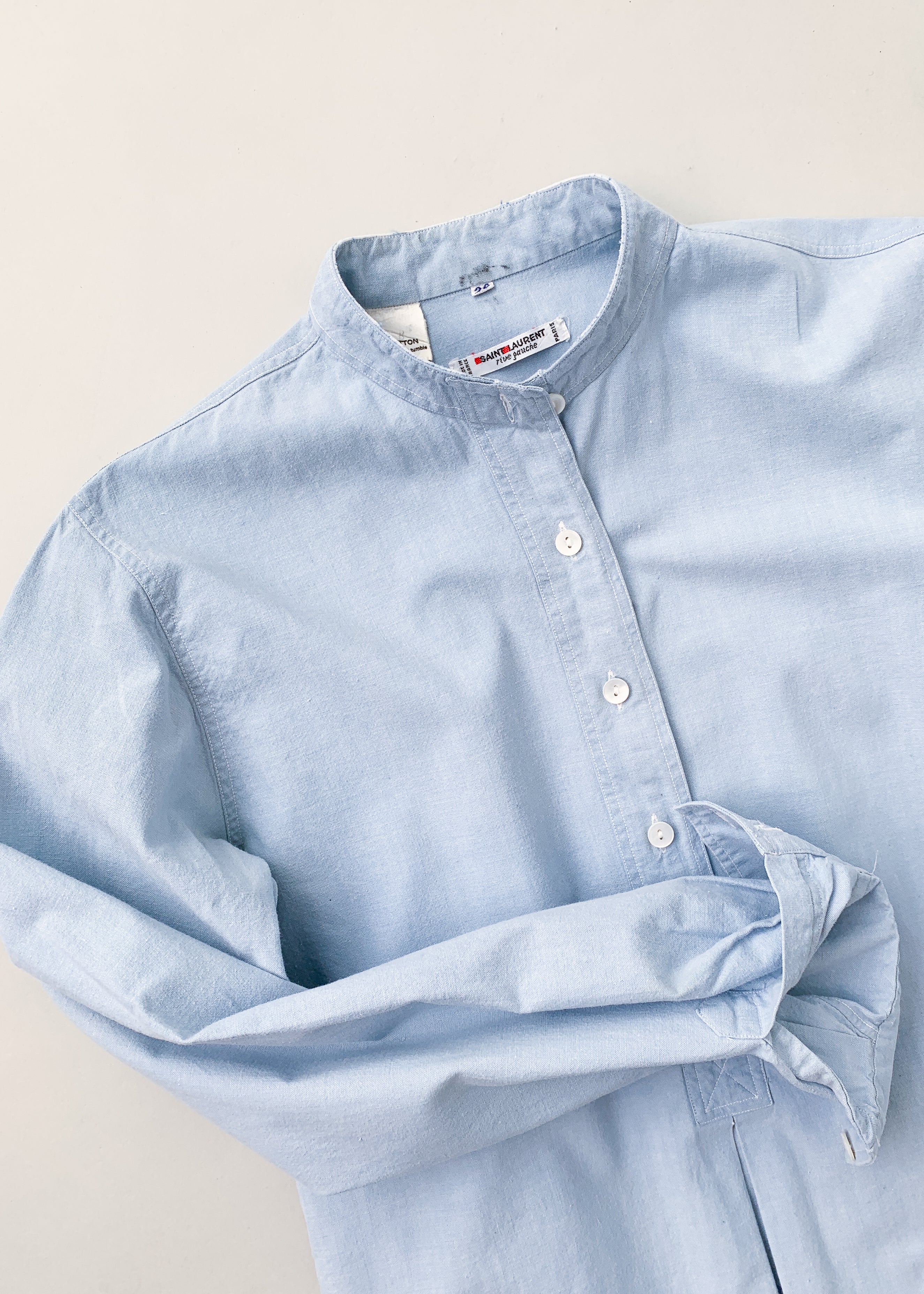 Vintage 1970s Yves Saint Laurent Chambray Shirt