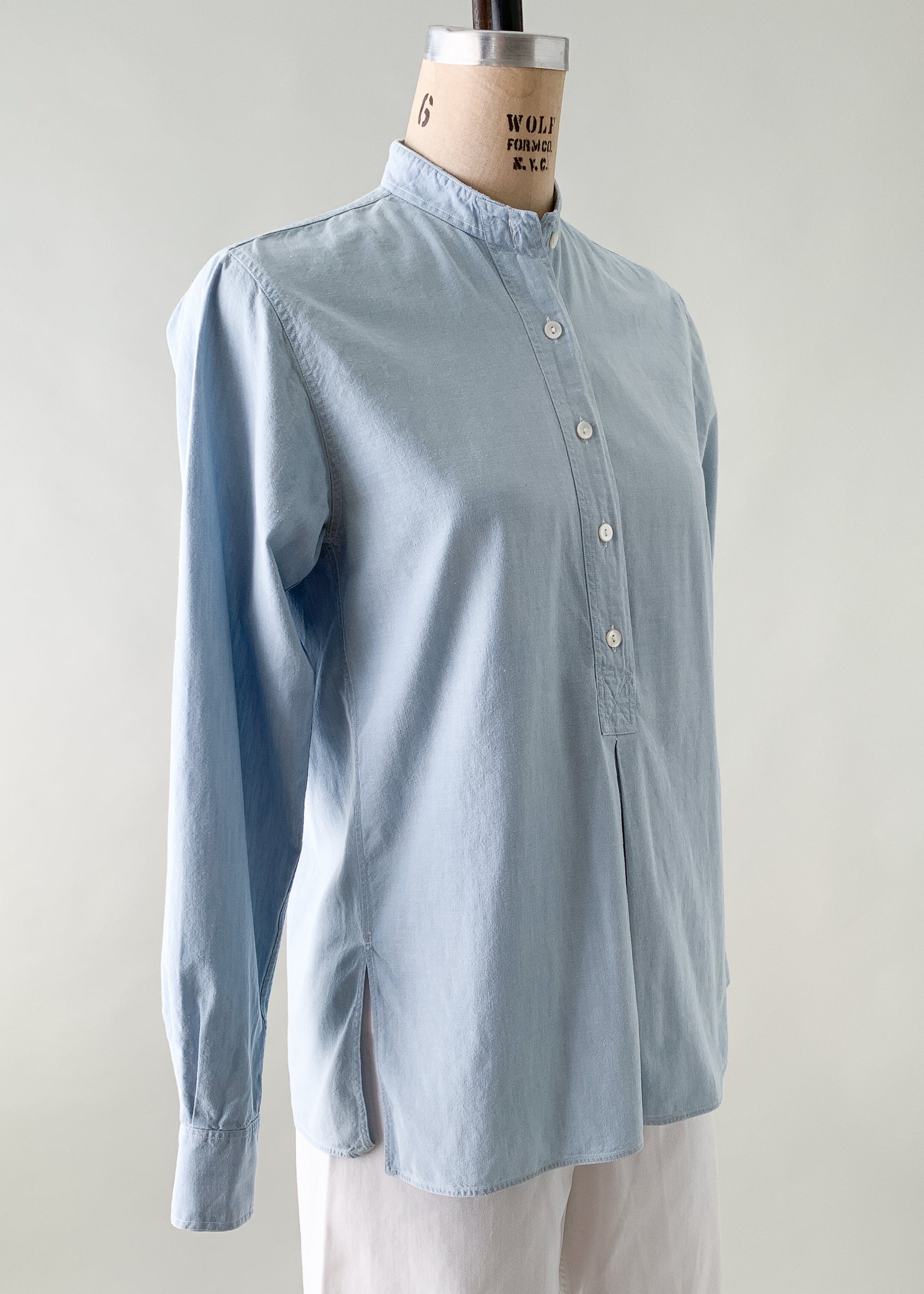 Vintage 1970s Yves Saint Laurent Chambray Shirt
