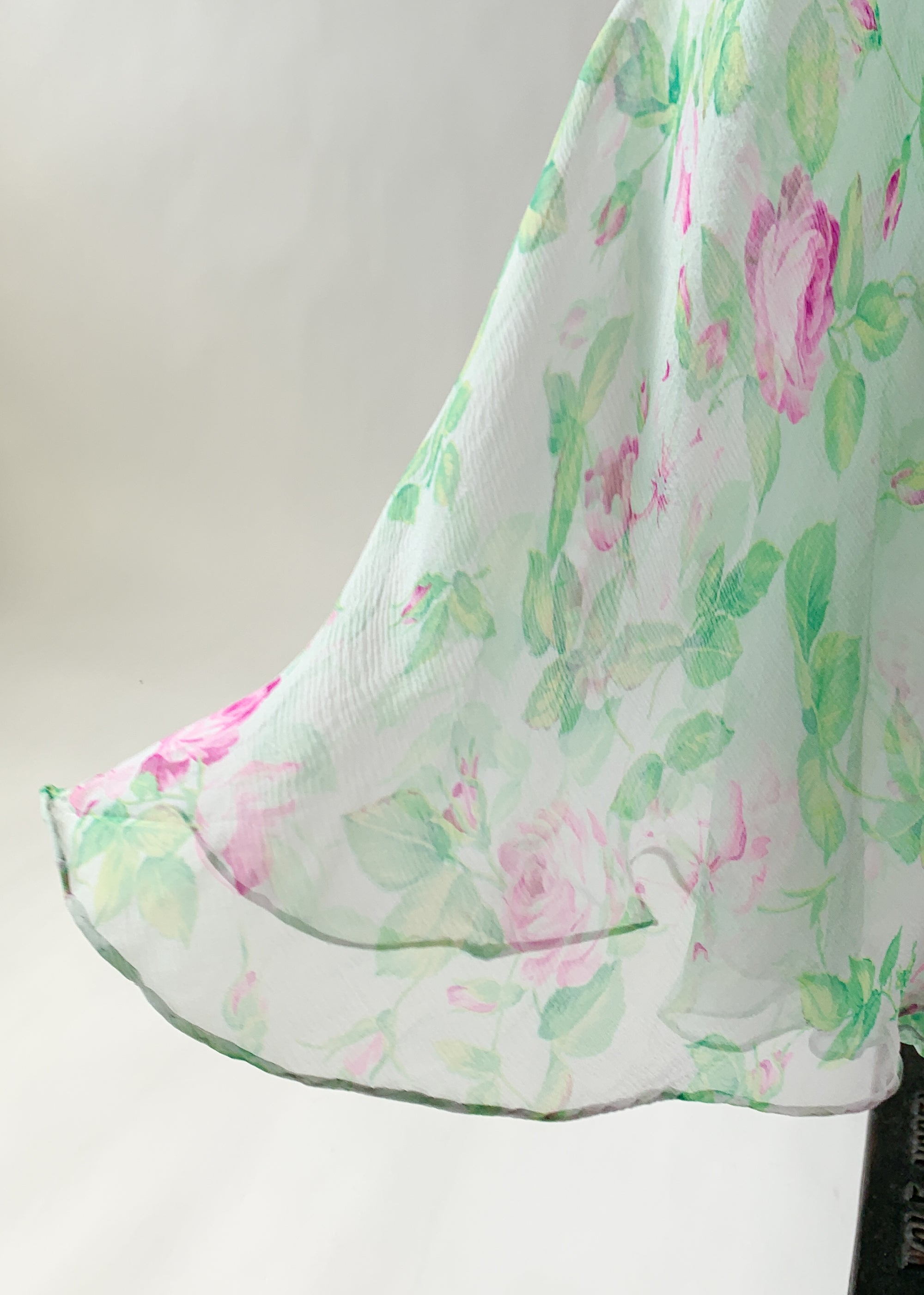 Vintage 1998 YSL Floral Silk Chiffon Pants