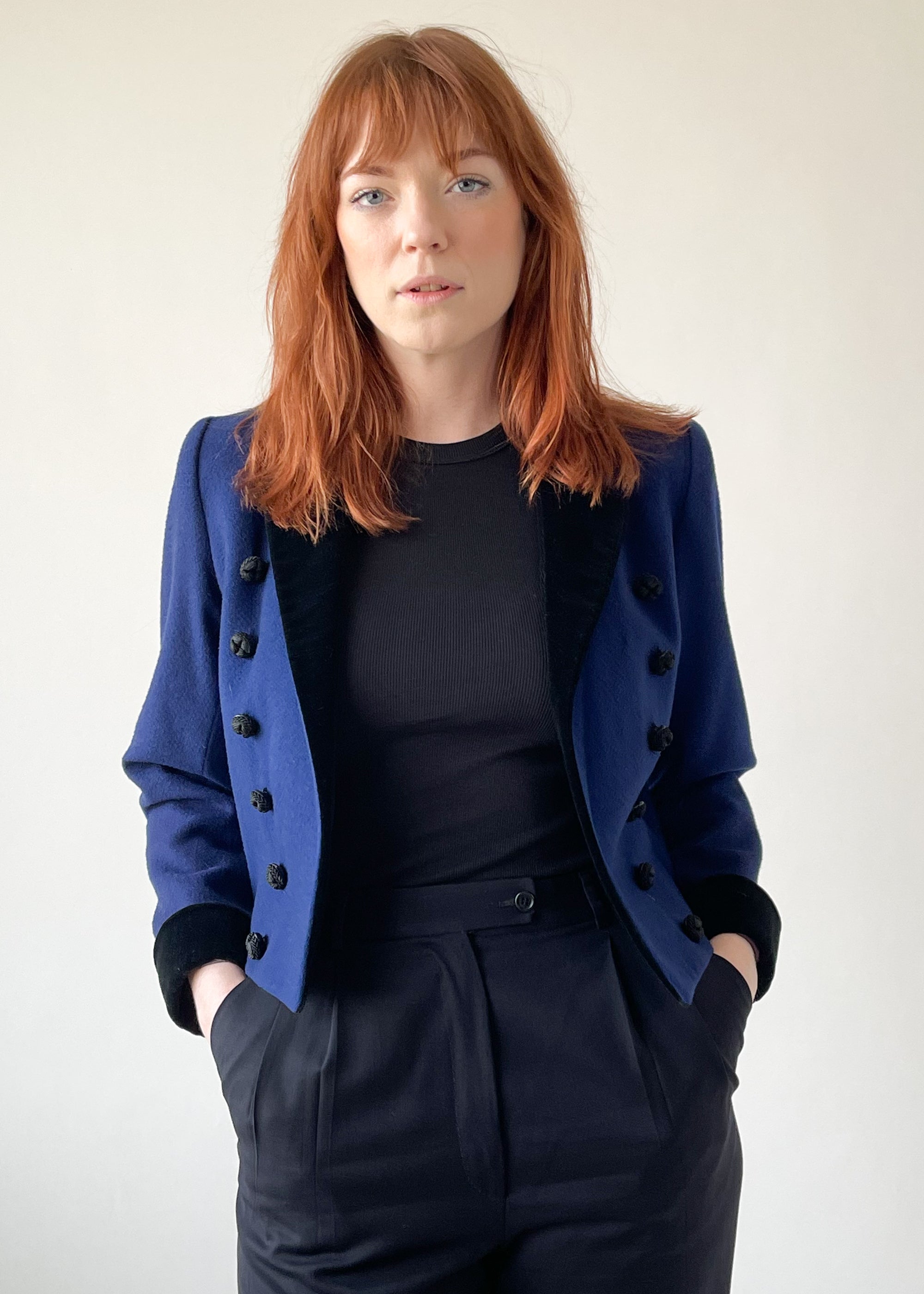 Vintage 1970s Yves Saint Laurent Wool Military Jacket