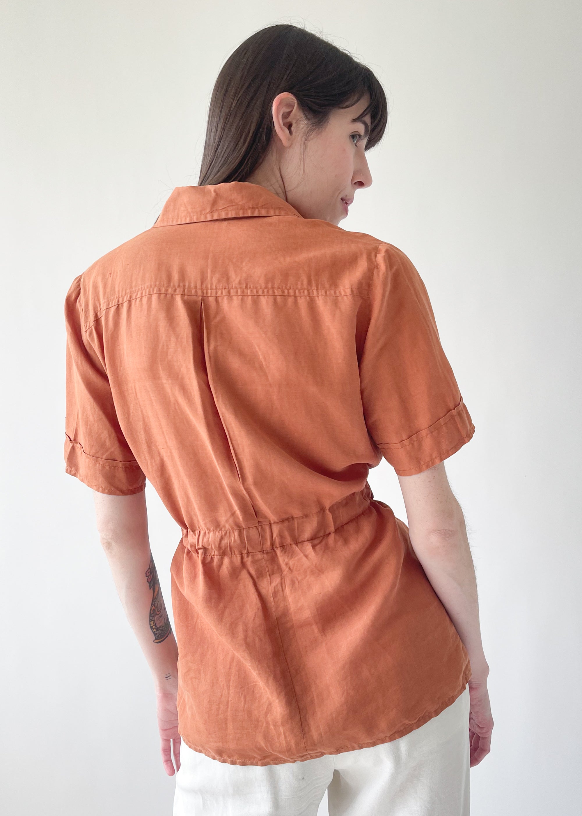Vintage 1970s Sienna Belted Safari Shirt